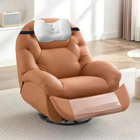 Adjustable Neck Pillow for Recliner, Headrest Pillow for Chair & Couch Support - Ergonomic Design Cushion with 2 Adjustable Strap, Recliner Head Pillow for Office, Home, Traveling (Grey)