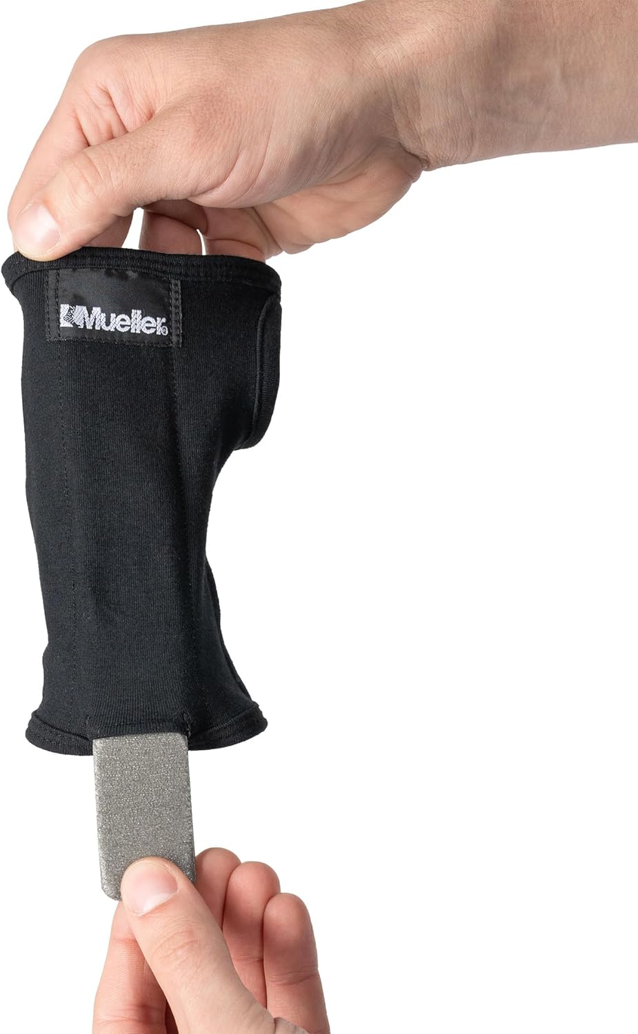 MUELLER Sports Medicine Ergo Wrist Rest with Cushion Support for Carpal Tunnel and Arthritis, Ergonomic Wrist Brace Sleeve, Reversible for Left or Right Hand, One Size Fits Most, Black