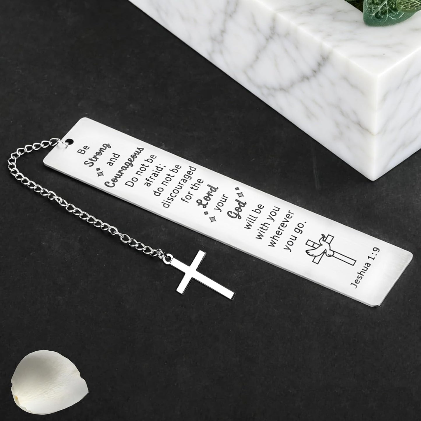 Bible Bookmark, Christian Religious Bookmarks for Book Lovers Women Men Adults Teen Girls Boys, Inspirational Gifts for Baptism First Communion Graduation Birthday Christmas Easter Readers Coworkers