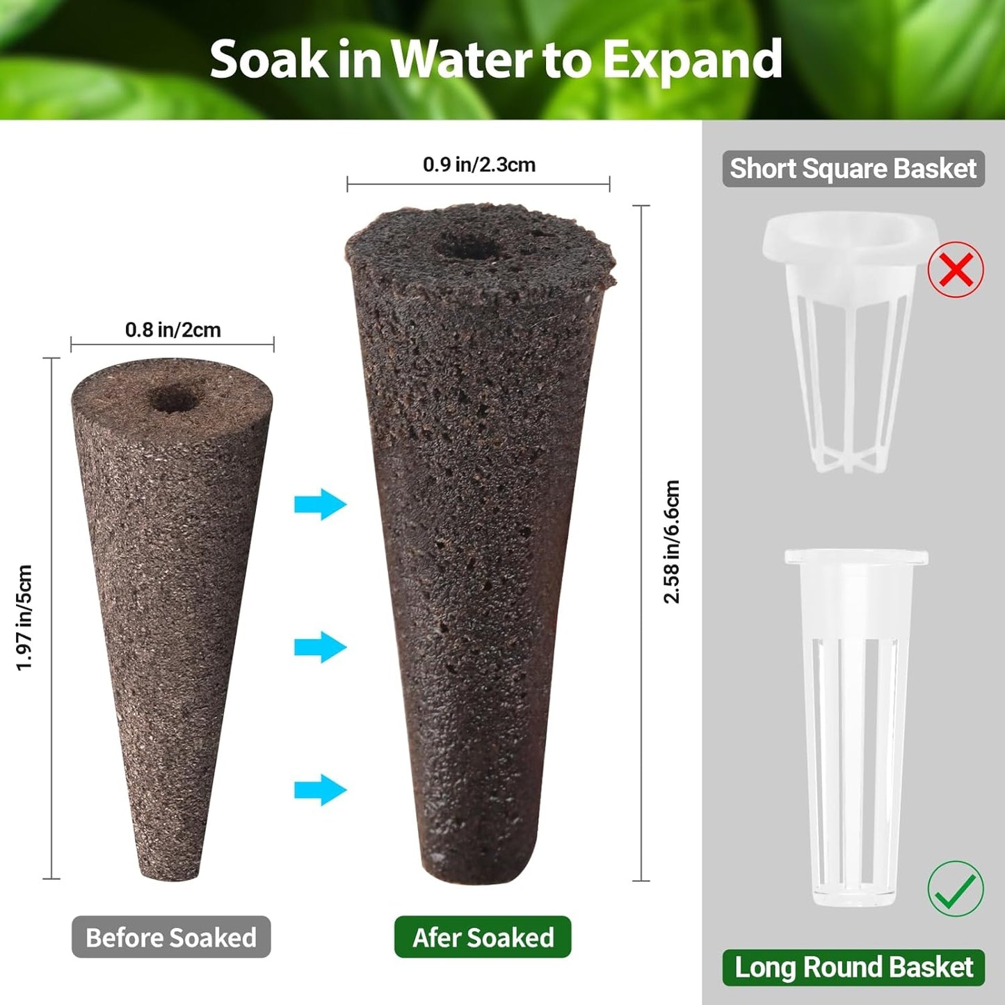120Pcs Hydroponic Pods Kit, 60 Grow Sponges with 60 Pod Labels, Breathable Replacement Pods Compatible with AeroGarden & Most Hydroponics Growing System, Seed Starter Pods for Indoor Garden