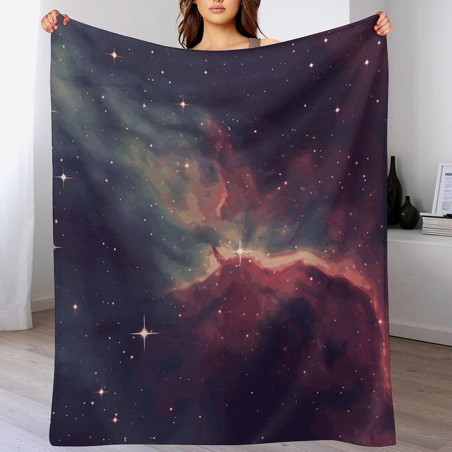 Star Field in Deep Space Blanket Super Soft Lightweight Throw Blanket Cute Cozy Warm Bed Blanket Decorative Fuzzy Blanket All-Season Home Decor Gift for Sofa Couch Living Room 50"*60"（130 * 150cm）