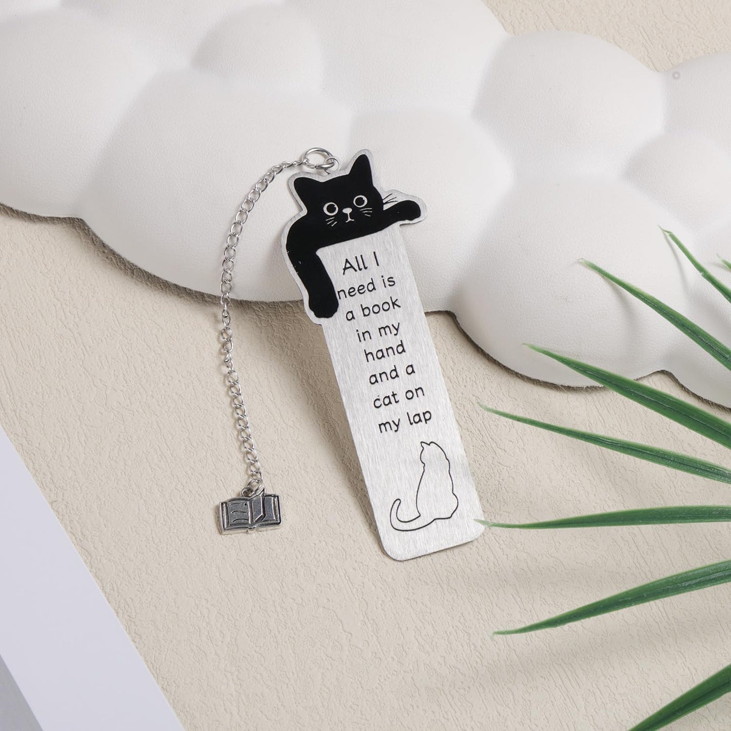 Cat Bookmark, Zinc Alloy Pet Book Marker for Women Cute Animals Page Holder with Book Pendant Black Kitten Bookmark Gifts Funny Reading Accessories for Cat Lovers Avid Readers Women Men