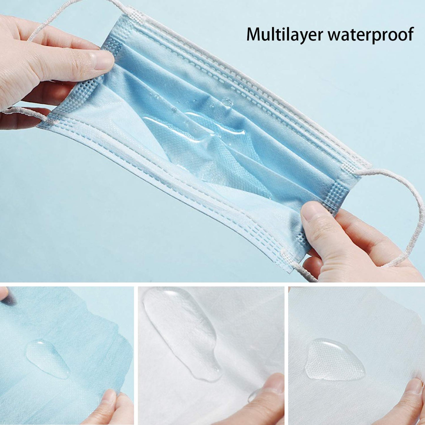 Wish Disposable Face Masks, Pack of 50, Wide Ear loop For Extra Comfort, 3 Ply, Ships from USA