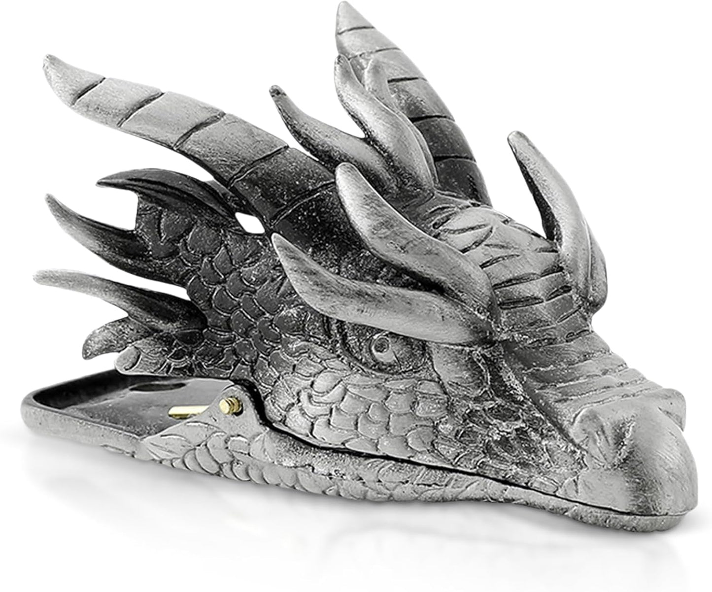 Retro Dragon Head Bookmark – Page Holder- Reading Note Paper Clip for Home School Office – Gift for Teachers Clerks Students and Book Lovers (Silver)