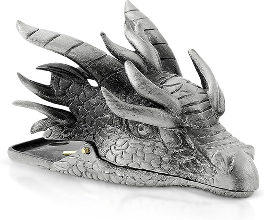 Retro Dragon Head Bookmark – Page Holder- Reading Note Paper Clip for Home School Office – Gift for Teachers Clerks Students and Book Lovers (Silver)