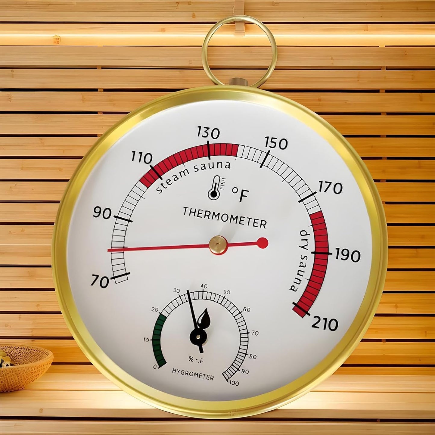 Steam Sauna Temperature Gauge | Heat-Resistant Easy to Read Portable Monitor | Sauna Humidity Gauge Monitor | for Adults Lovers Family Friends Enthusiasts Women