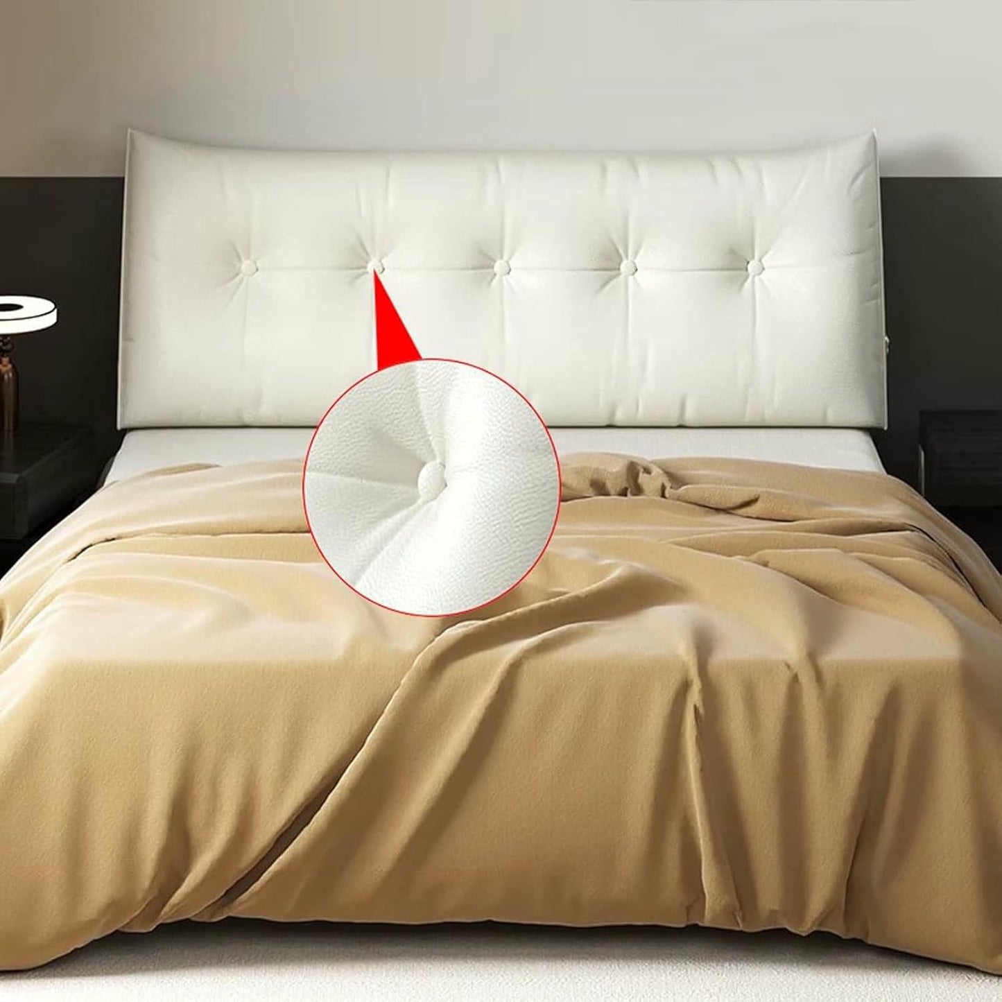 Headboard Wedge Pillow, Wedge Bed Pillow Backrest Reading Pillow, Ergonomically Designed, for Dorm Bed Daybed Versatile Use Soft and Supportive