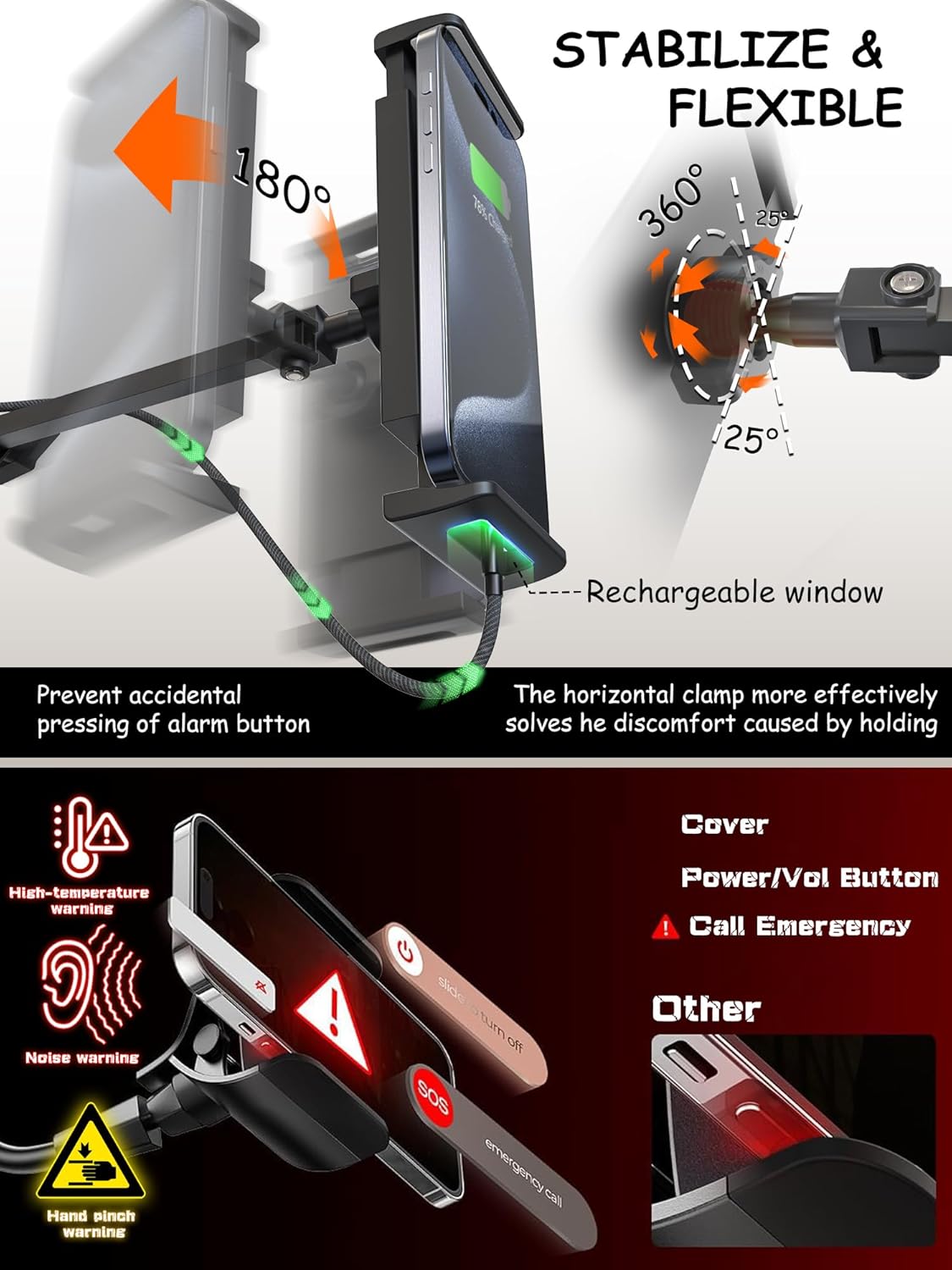 Foldable Tablet Stand, Tablet Stand Adjustable for Bed,Universal Flexible Tablet Holder with 360 Degree Rotation for iPad/iPhoneX/iPad Pro/N-Switch,or Other 4.5~12.9 Inches Devices