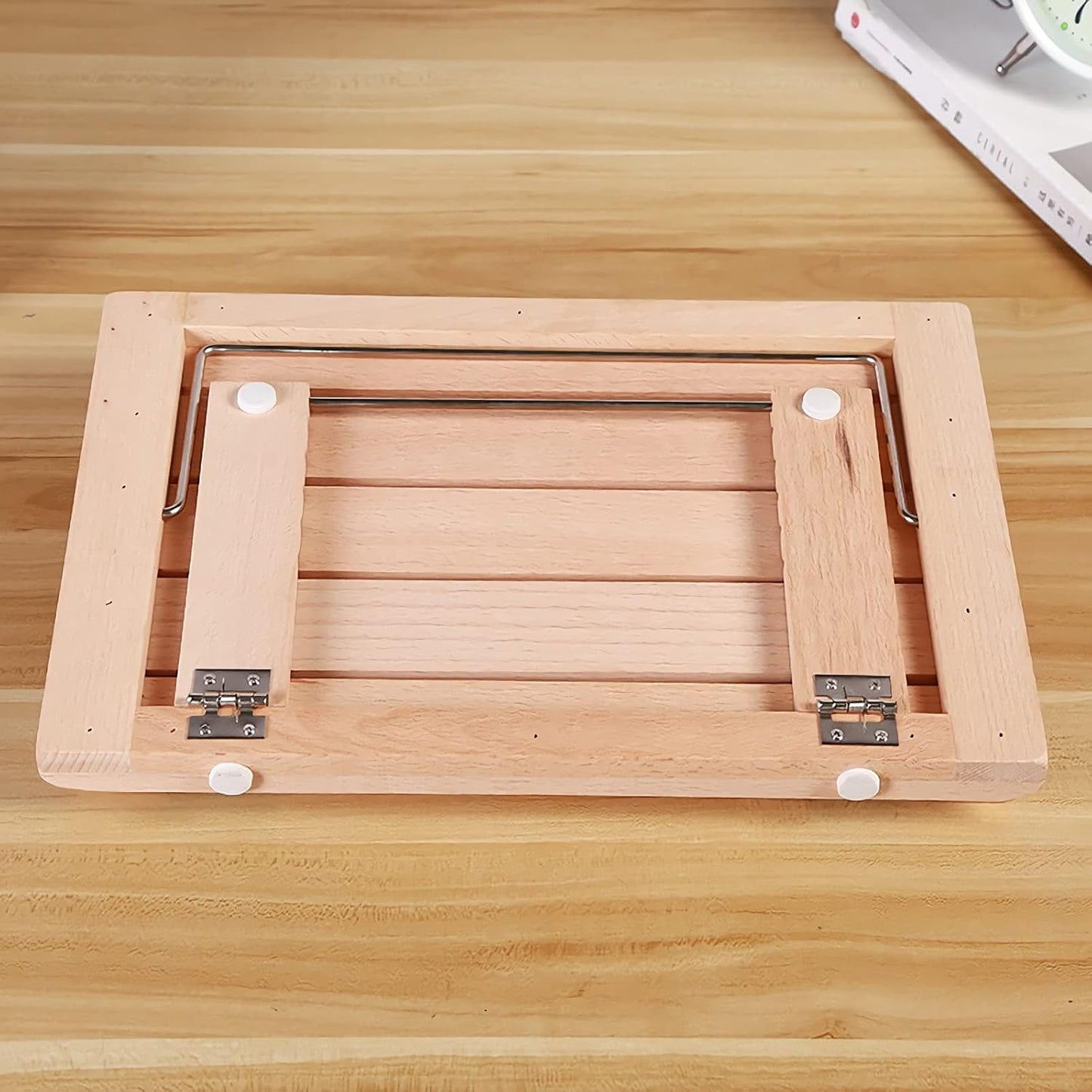 Book Stand Cook Book Stand for Desk Adjustable Book Recipe Holder Tray with Page Paper Clips Foldable Tablet Smartphone Laptop Stands