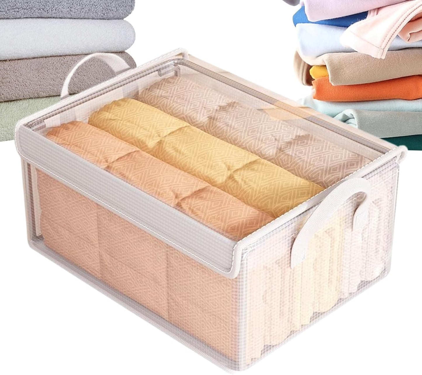 Toy Bin,Space-Saving Stackable Box - Storage Bins for Shelves - for Dorm Apartment Garage Bedroom Under Bed Cabinet Office School College