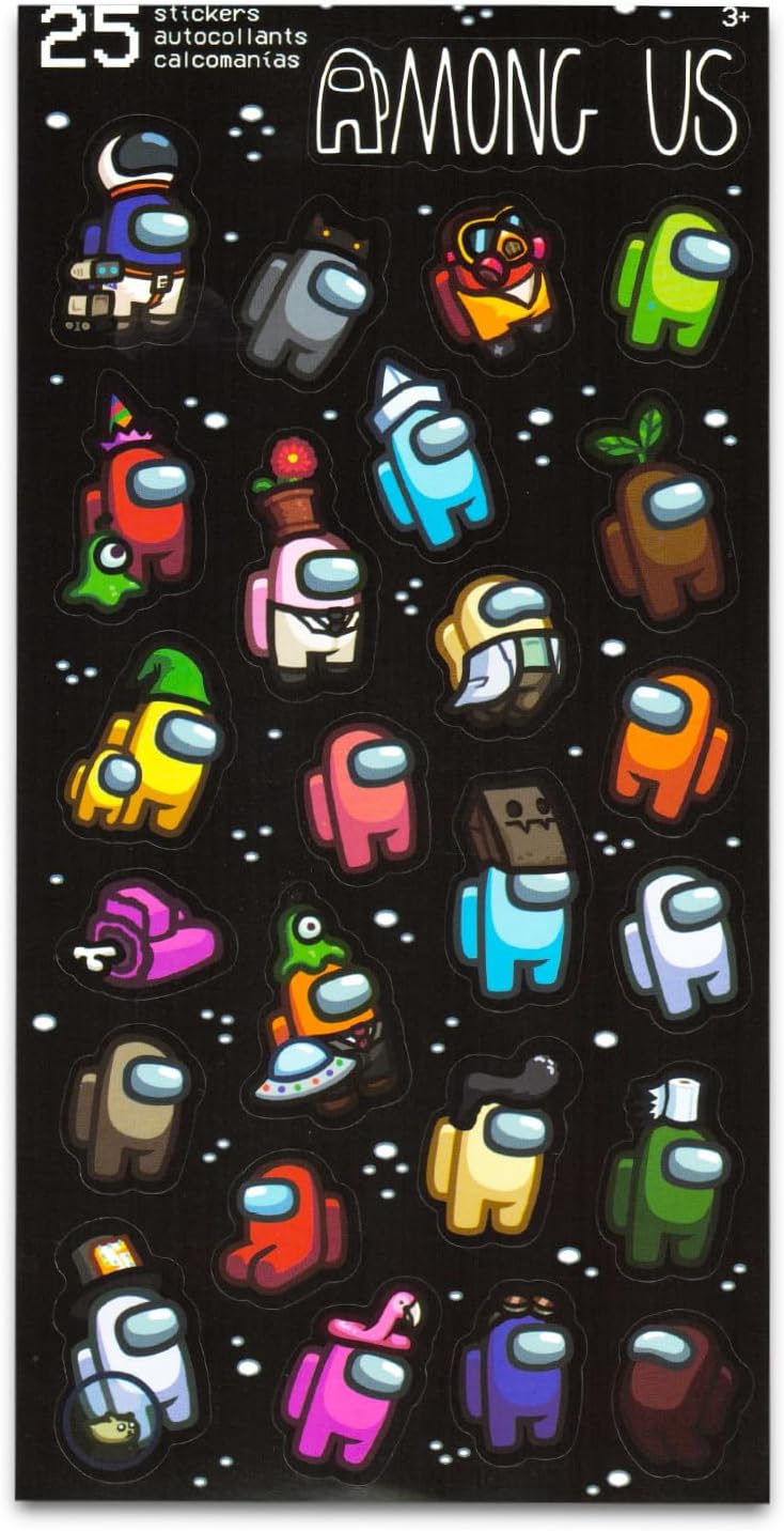 Among Us Fleece Blanket for Kids - Bundle with Crewmate Silk Touch Throw, Stickers, and More | Among Us Blanket Size 40" x 50"
