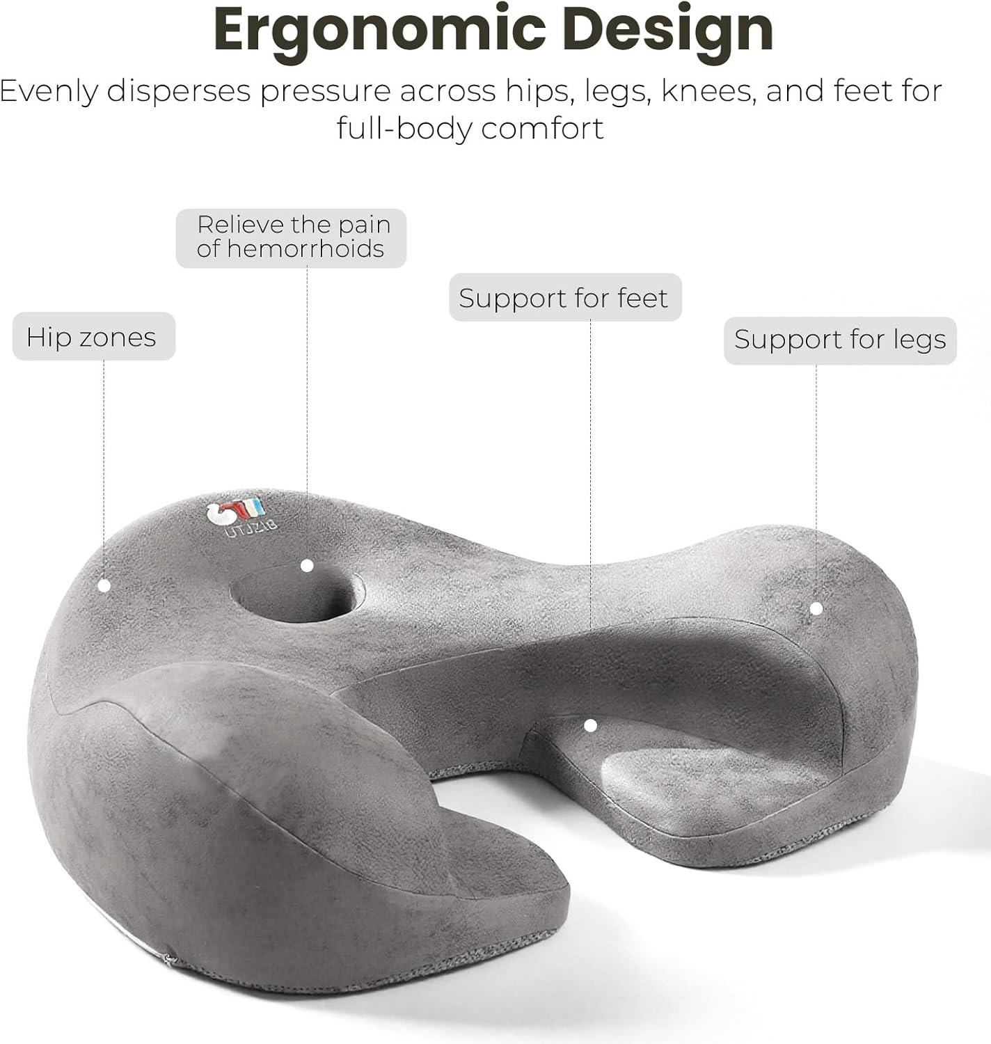 Meditation Cushion & Floor Pillow Seat - Ergonomic Comfortable Memory Foam Set Relieves Numbness Tailbone & Hip Pain from Long Sitting, idea for Reading, Yoga.