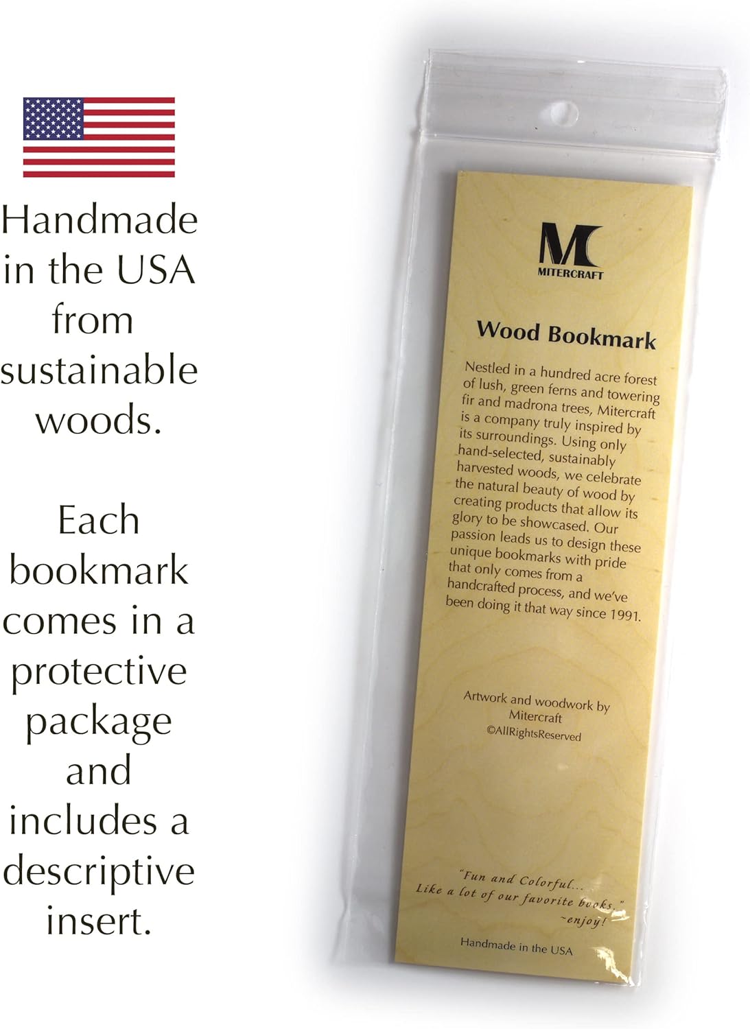 Winter Willow Tree Wooden Bookmark - Also Available with Personalization - Made in USA