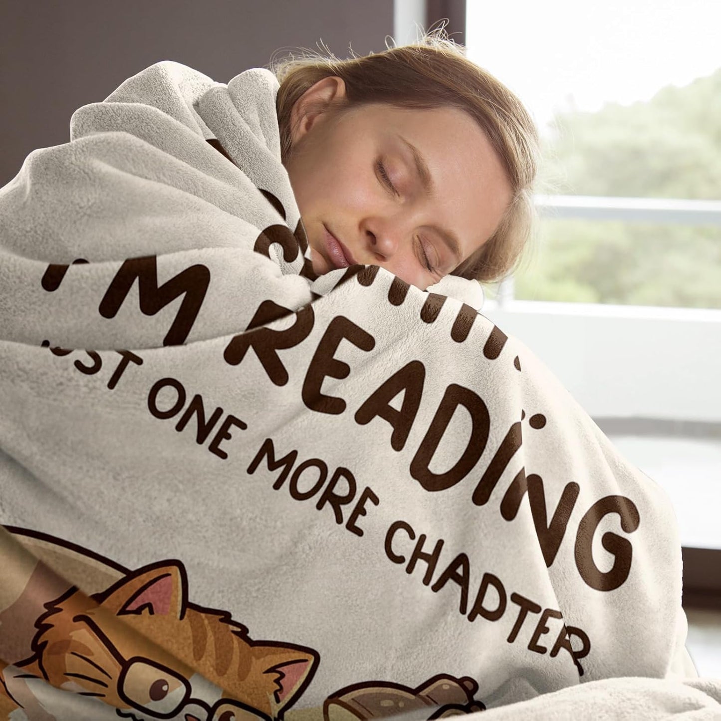 Funny Book Lovers Gifts for Women Men, Reading Blanket Gifts for Book Lovers, Reader Gift for Birthday, Reading Accessories, Bookish Bookworm Gift, Flannel Soft Throw Blanket 60"x50"