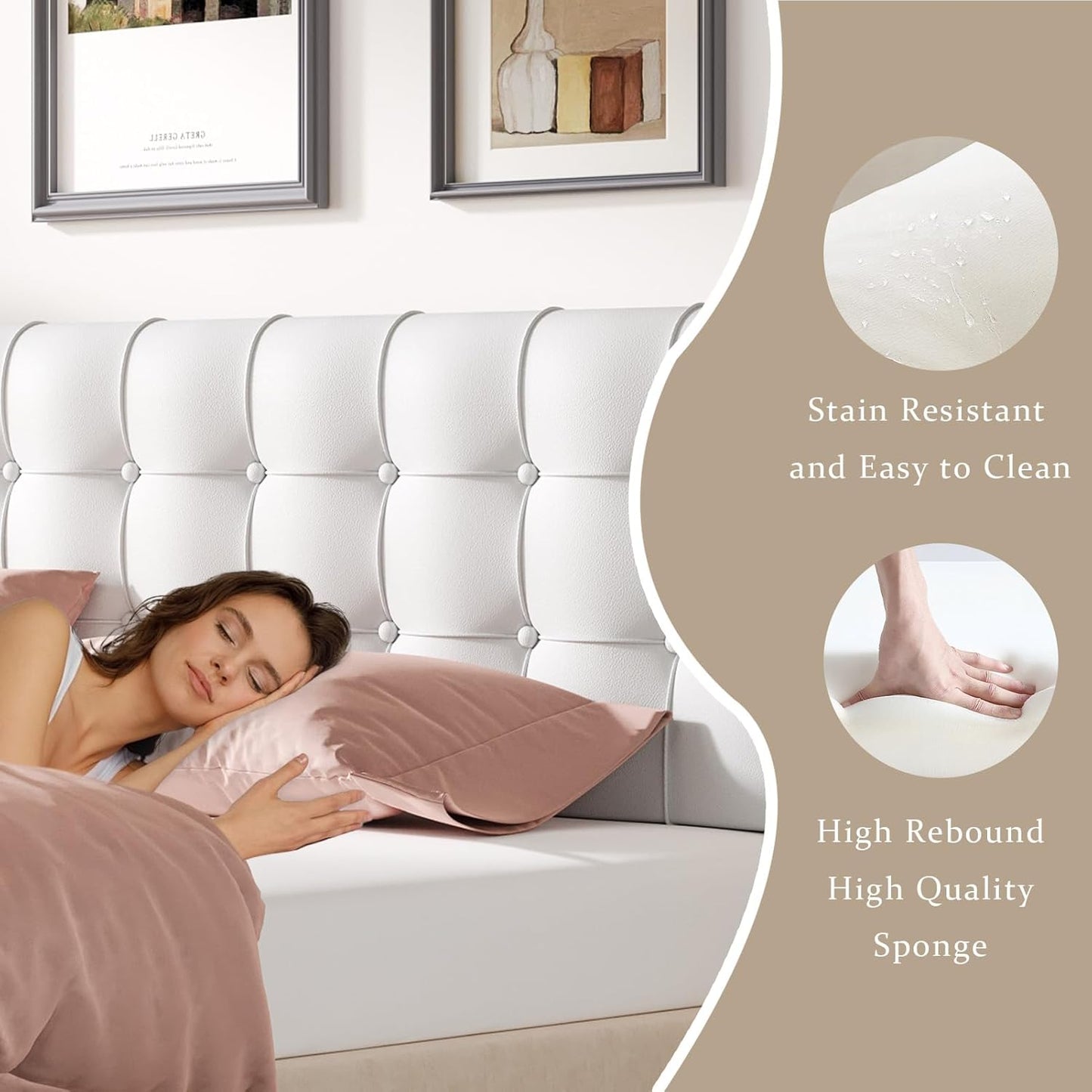 White California King Headboard Pillow Wedge Backrest with Removable Cover for Reading Lumbar Support Pillow Memory Foam for Twin XL Dorm Bed Daybed Couch Decorative Cushion College Dorm Essentials