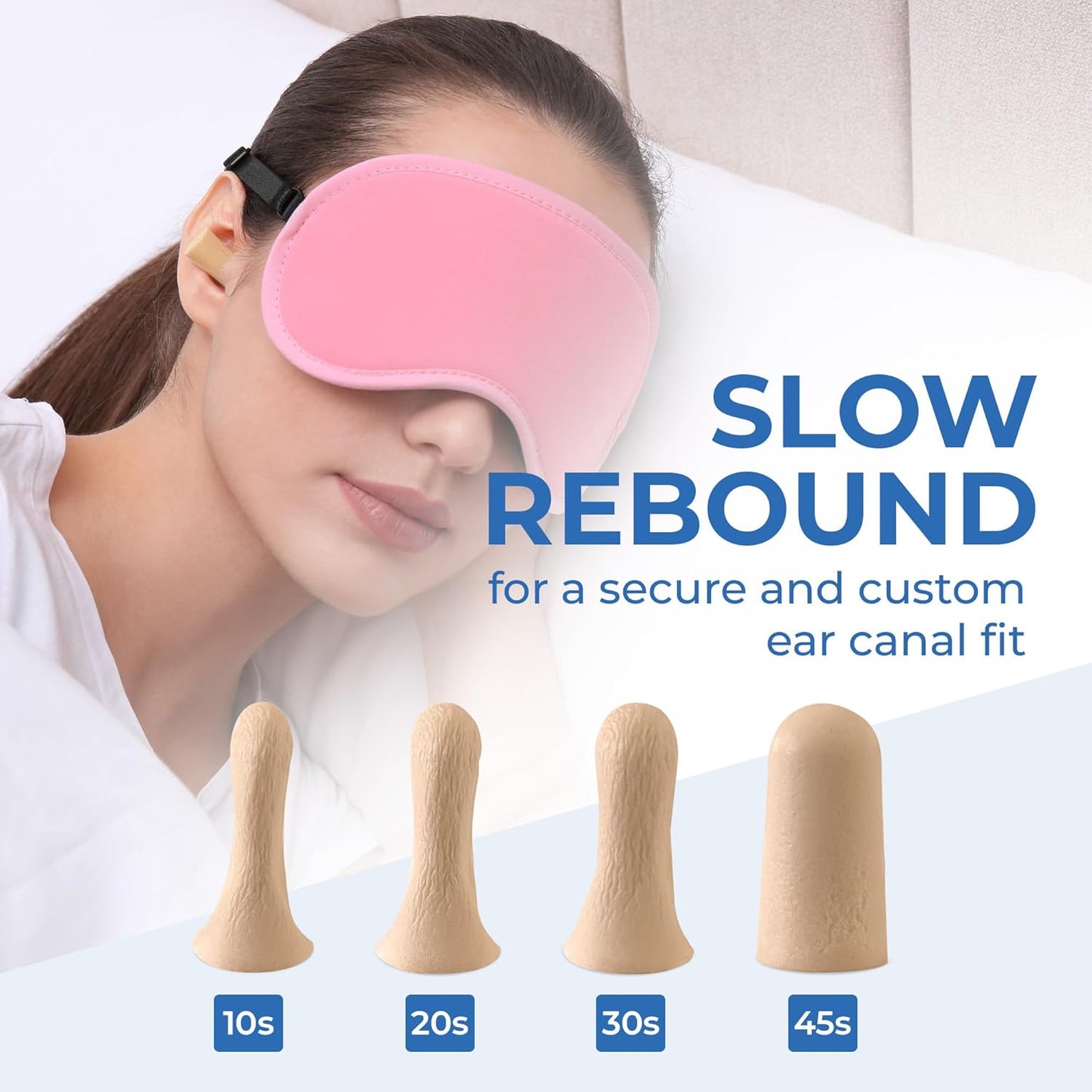 Reli. Foam Ear Plugs (60 Pairs) 31 dB NRR | Disposable Foam Ear Plugs for Sleeping Noise Cancelling | Blocks Loud Snoring, Concerts, Travel, Noise Reduction (Peach)