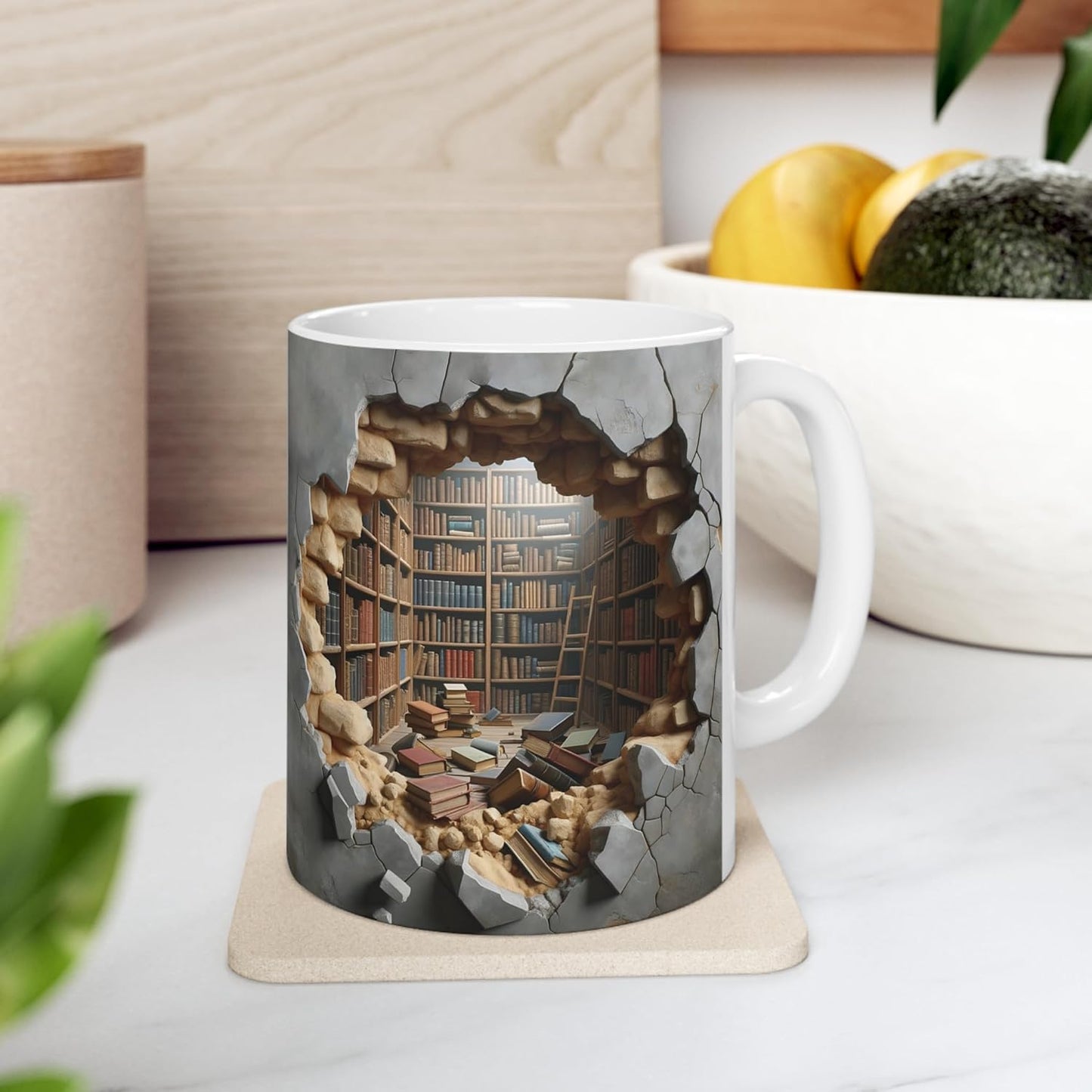 Library Bookshelf Mugs Bookish Gifts For Books Lovers Gifts For Book Lovers Women Bookshelf Coffee Mugs - Library Coffee Mug Gift Ideas Bookworm Gift For Reader, Writer (White Mug 11 Oz)