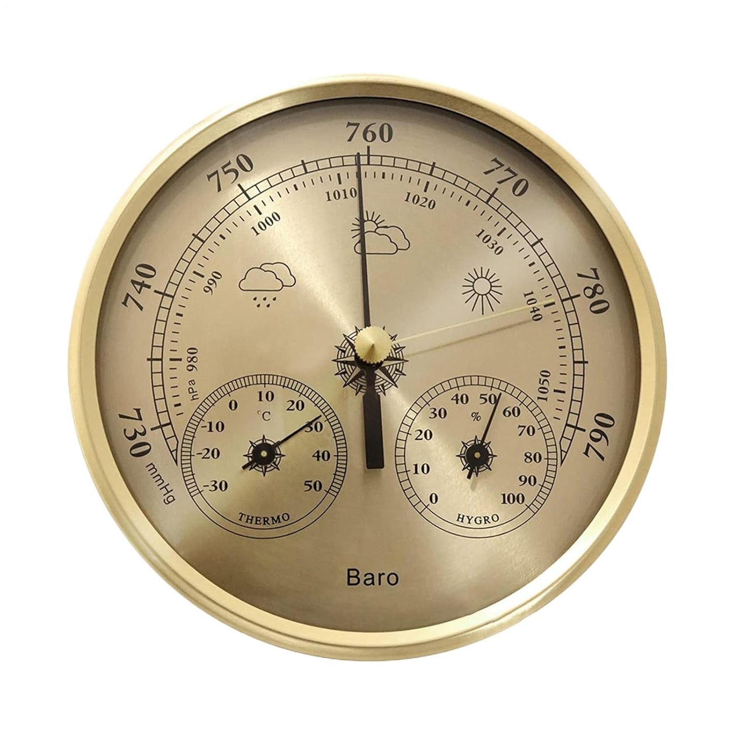 Humidity Monitoring Gauge Digital Thermometer Hygrometer Temperature Sensor High Precision Indoor Outdoor Marine Boating Fishing Home Office Metal Compact Reliable Easy Read Portable Measurement