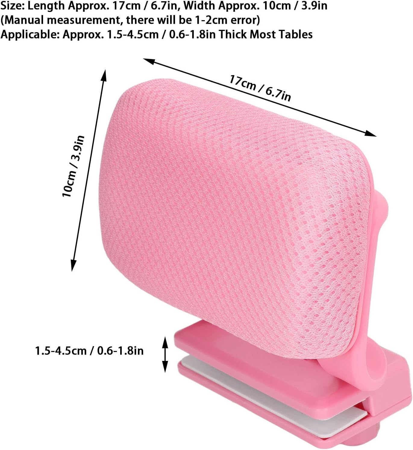 Kids Sitting Posture Corrector and Ergonomic 7° Forward Tilt Desk Writing Posture Corrector Detachable Nap Pillow with Holder(Pink)