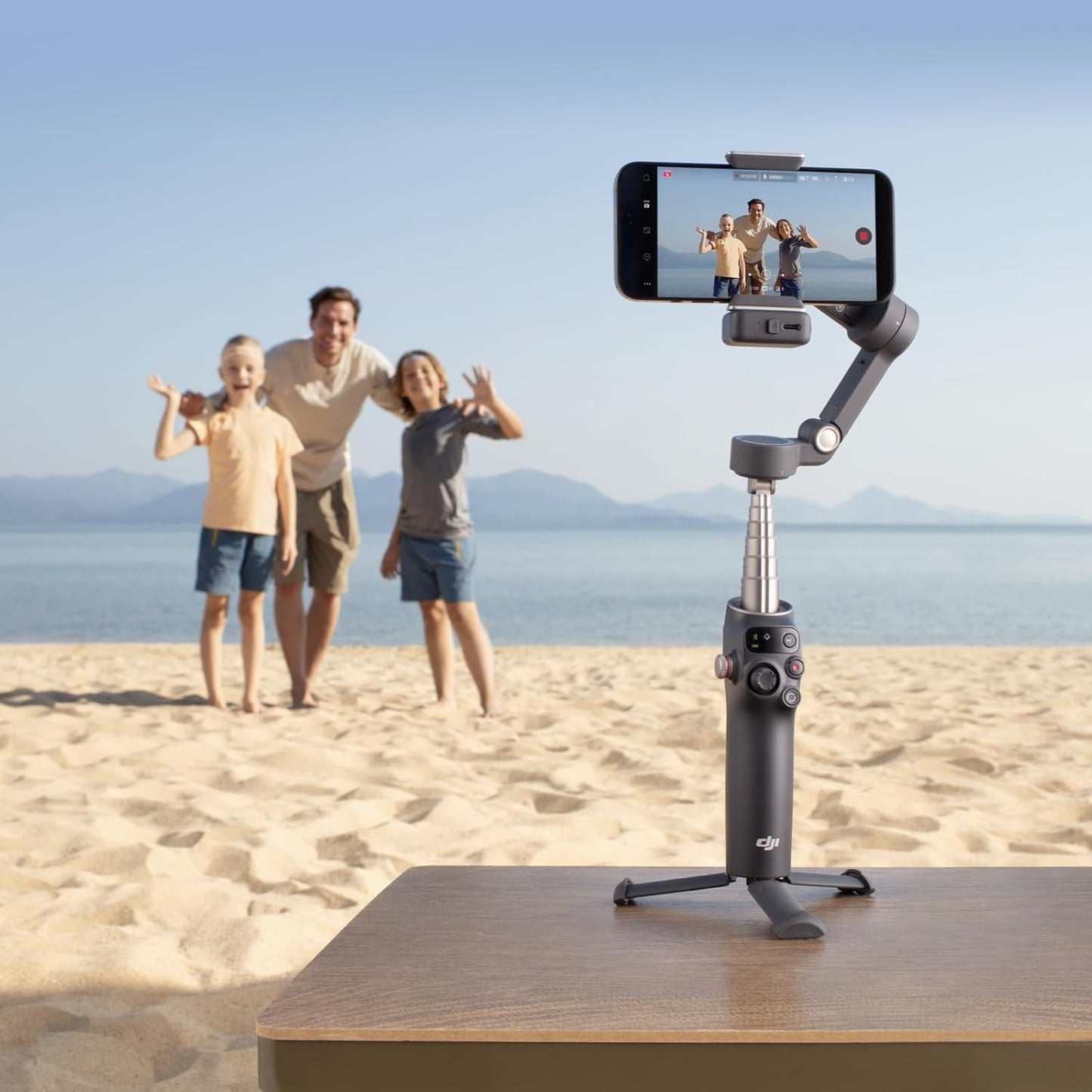 DJI Osmo Mobile 7P Gimbal Stabilizer for iPhone, Android, Native Tracking, Lighting, 3-Axis Phone Gimbal, Quick Launch, One-Tap Edit, Built-in Extension Rod & Tripod, 10hrs Use, Phone Charging