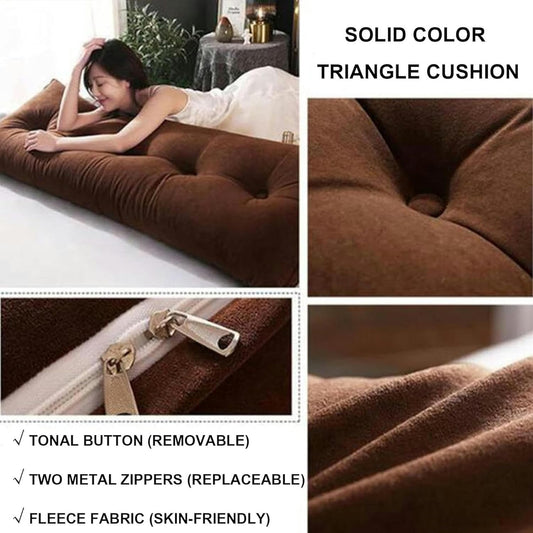 Queen Size Reading Wedge Pillows Wedge Headboard Pillows Head Roll Pillow Bed Wedge Pillow Large Bolster Bed Rest Reading Pillows Backrest Pillows for Sitting in Bed Backrest Positioning Support