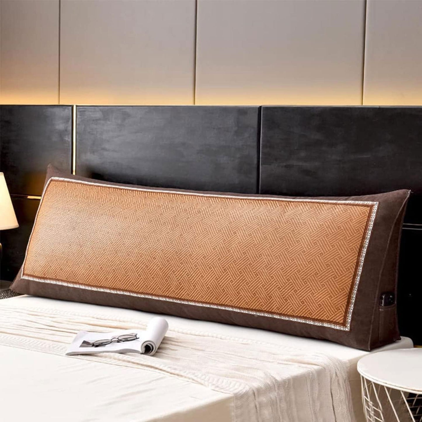 Large Triangular Headboard Pillow,Soft Triangle Cushion Reading Pillow Bolster Backrest Positioning Support Wedge Pillow(Size:120x20x50cm(47x7.8x19.6),Color:D)