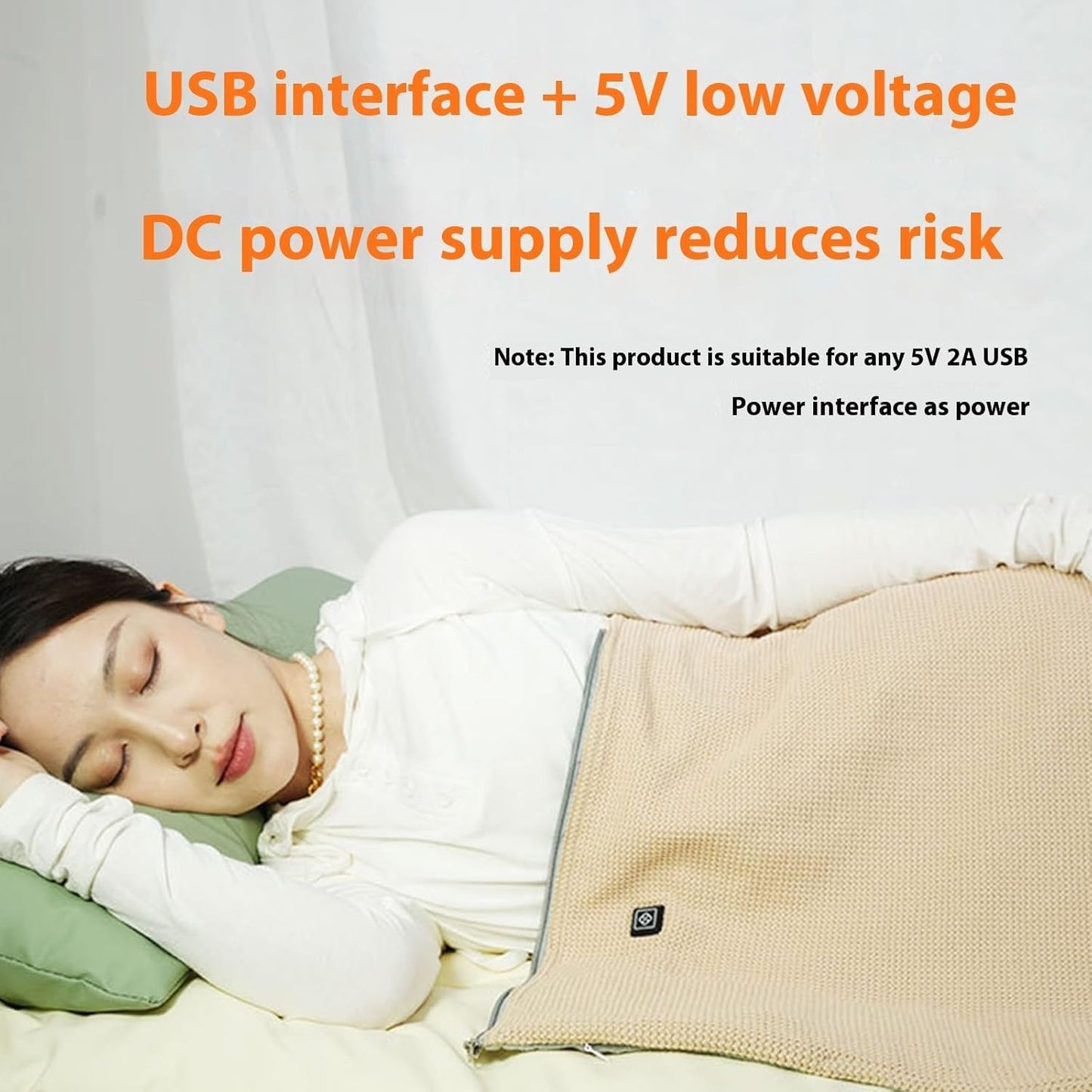 Lightweight Heating Shawl with 3-Temp USB Power Cozy Blanket for Indoor Outdoor Use Portable USB Electric Heated Shawl Blanket