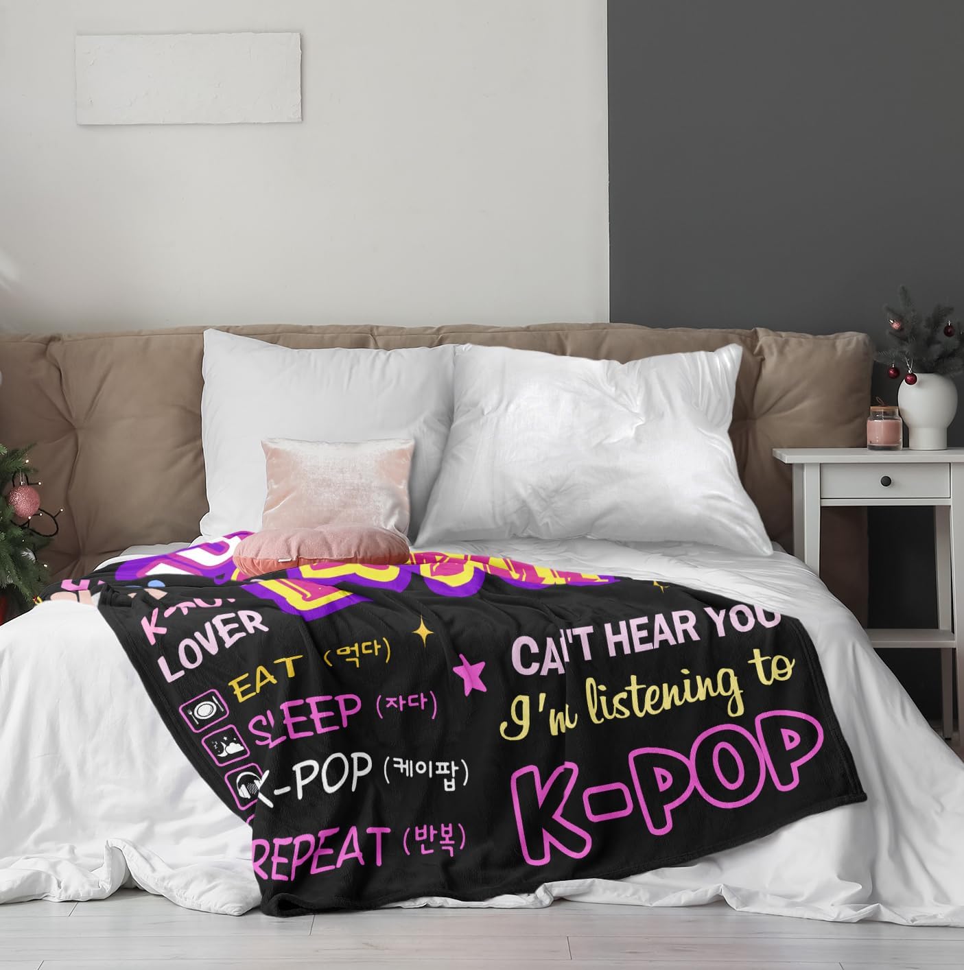 Kpop Merch, Kpop Blanket, Kpop Gifts, K Pop Birthday Decorations, K Pop Blanket 60x50in, Kpop Gifts for Girls/Women, Kpop Merchandise, Kpop Blankets for Girls for Christmas Birthday