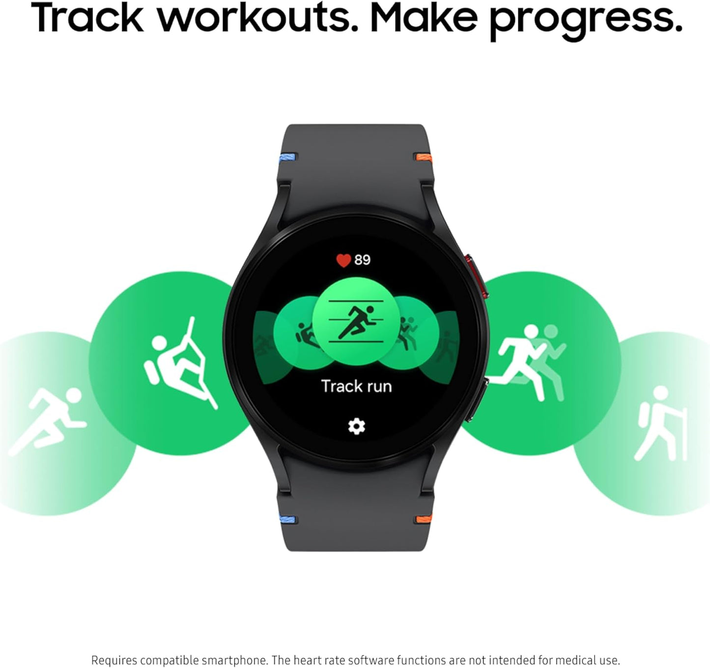 SAMSUNG Galaxy Watch FE 40mm LTE AI Smartwatch w/Fitness Tracking, BIA Sensor, Personalized HR Zones, Heart Rate Tracker, Sleep Monitor, 2024, Black [US Version, 1Yr Manufacturer Warranty]
