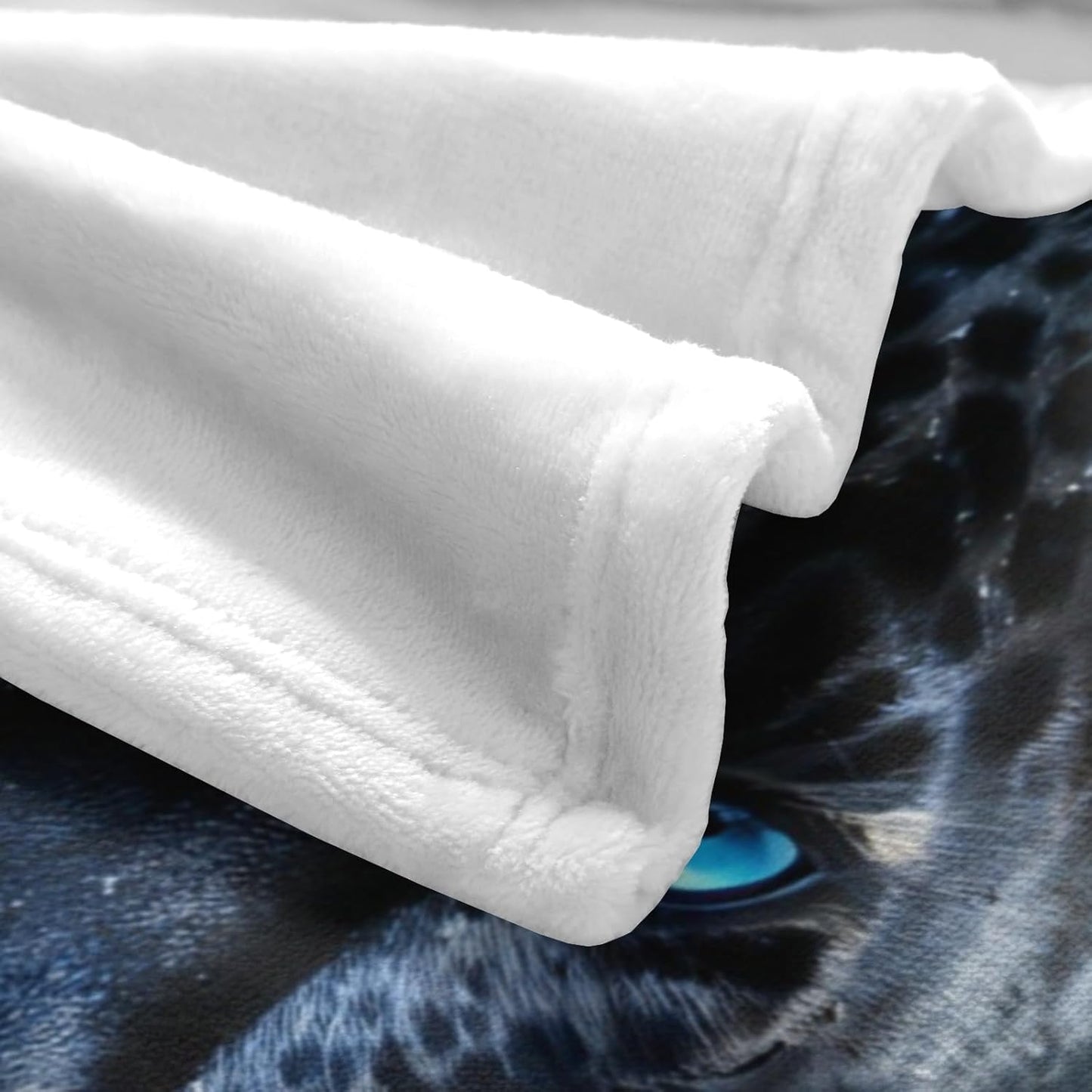 Black Panther 60"x50" Fleece Throw Blanket - Wild Animal Style Plush, Luxury Black Fuzzy Blanket That Does Not Fade