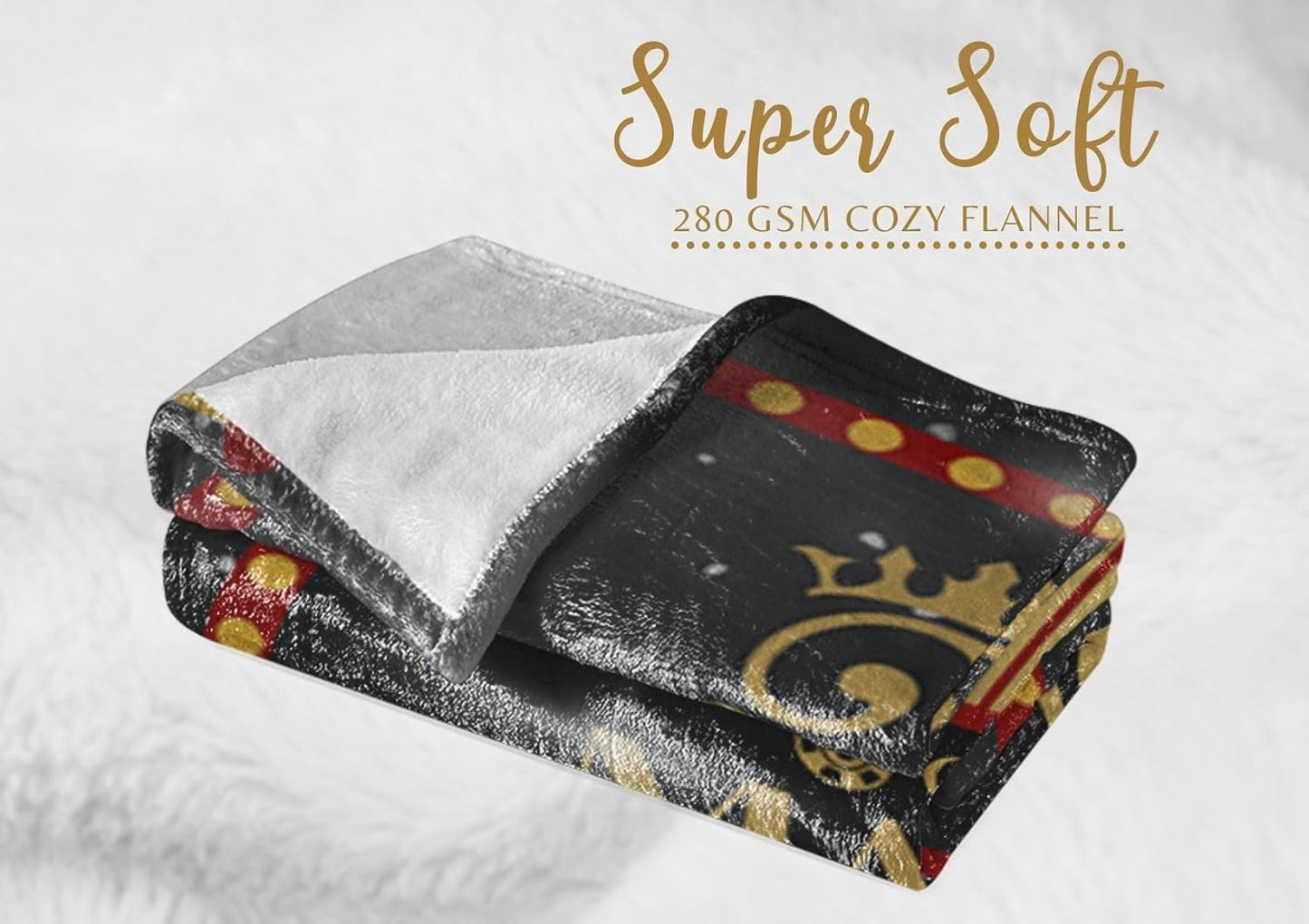 Queen of The Machine - 50" x 65" Casino & Slot Machine Throw Blanket for Women - Christmas & Birthday Gift