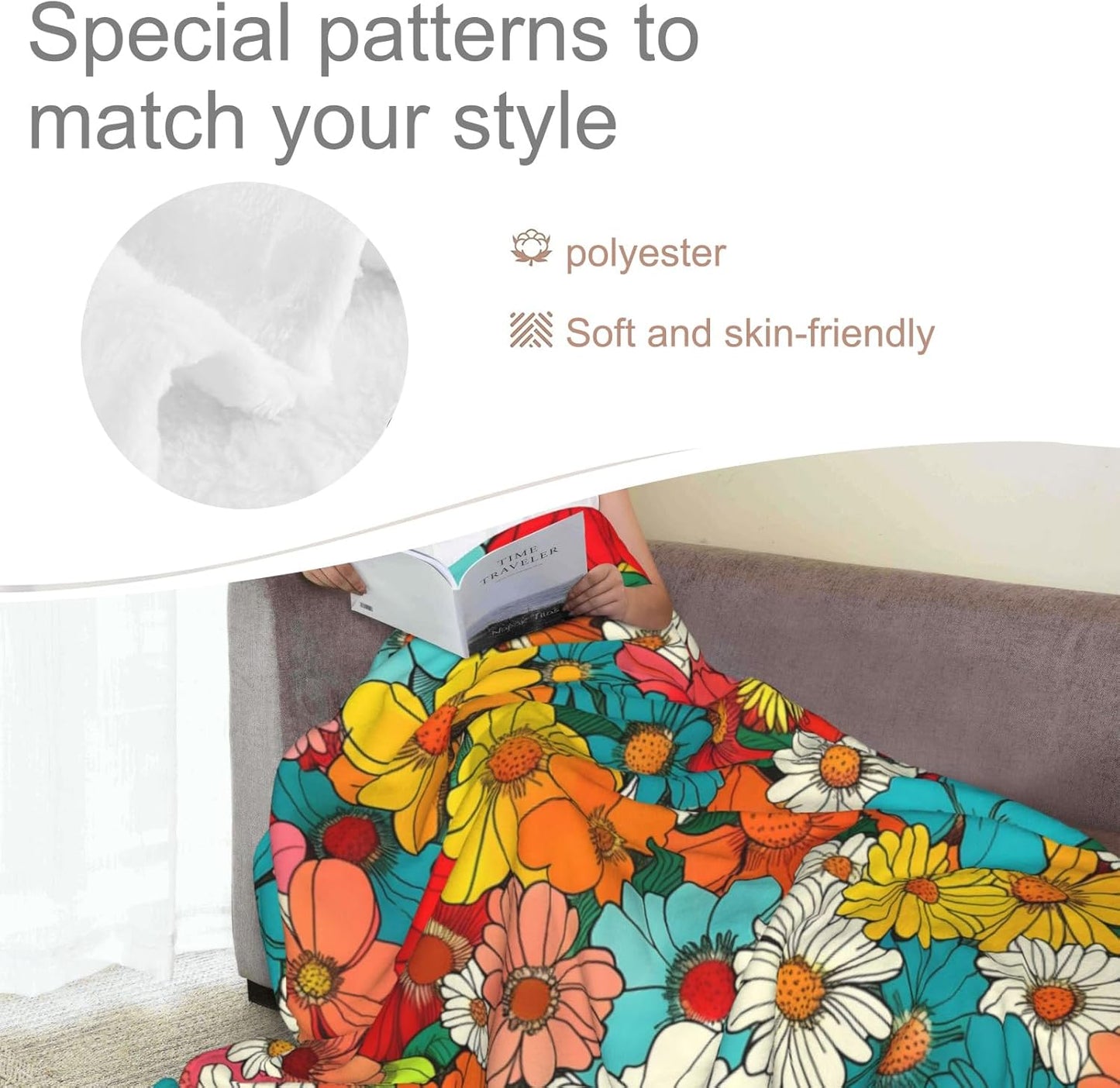 Cute Strawberry Blanket, Heart and Fruit Food Flannel Throw, Soft Cozy Lightweight Throws Blankets for Women Kids Girls, Cartoon Fresh Home Decor for Sofa Couch Bedroom Home, 60x50 Inch