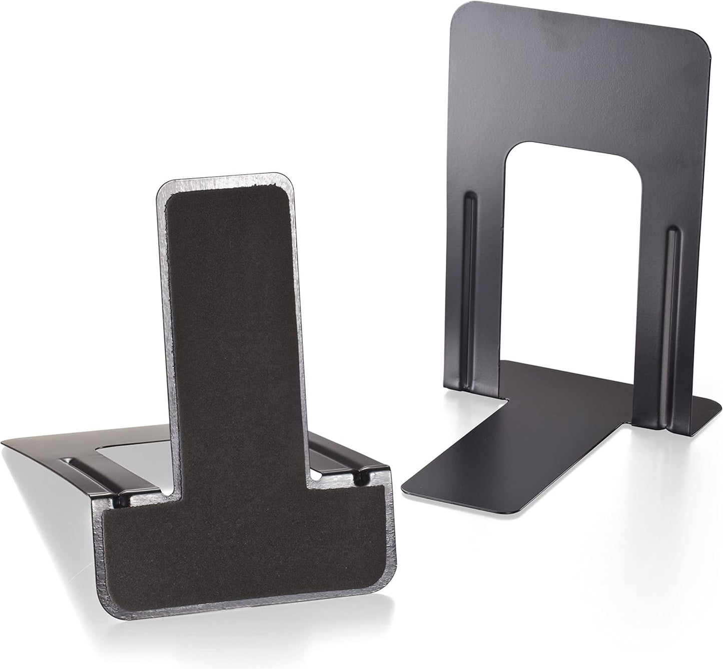Officemate Non-Skid Bookends, 9”, Non-Skid Base, Chip Proof Enamel Coating (93051)