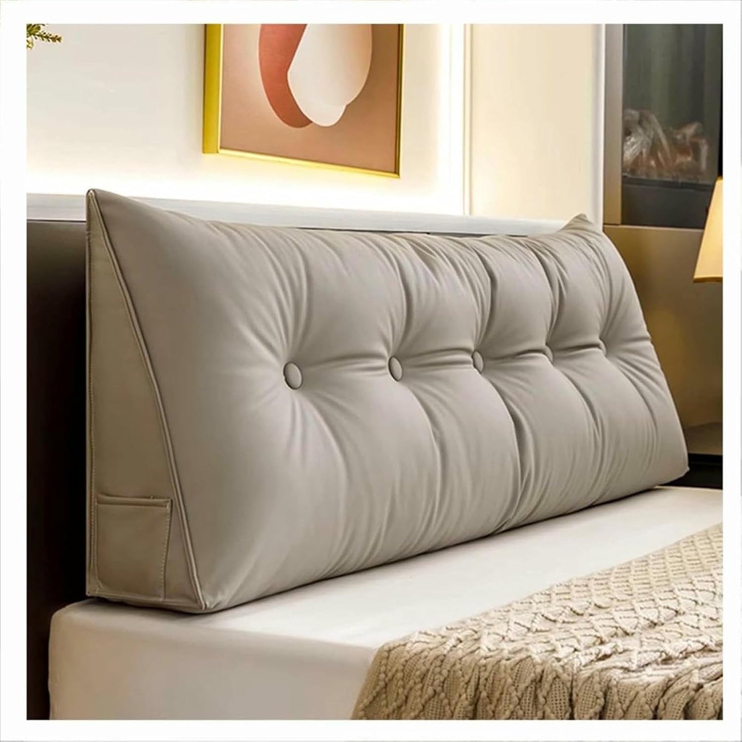 Headboard Bolster Reading Pillow, Backrest Positioning Support Pillow, Relaxed and Comfortable, for Day Bed Bunk Bed with Removable Cover