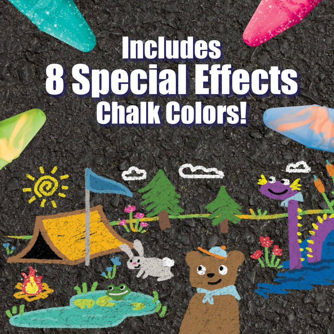 Crayola Ultimate Washable Chalk Collection (64ct), Essential Easter Basket Stuffers, Bulk Outdoor Sidewalk Chalk for Kids, Outdoor Activities & Spring Crafts, Gifts for Kids