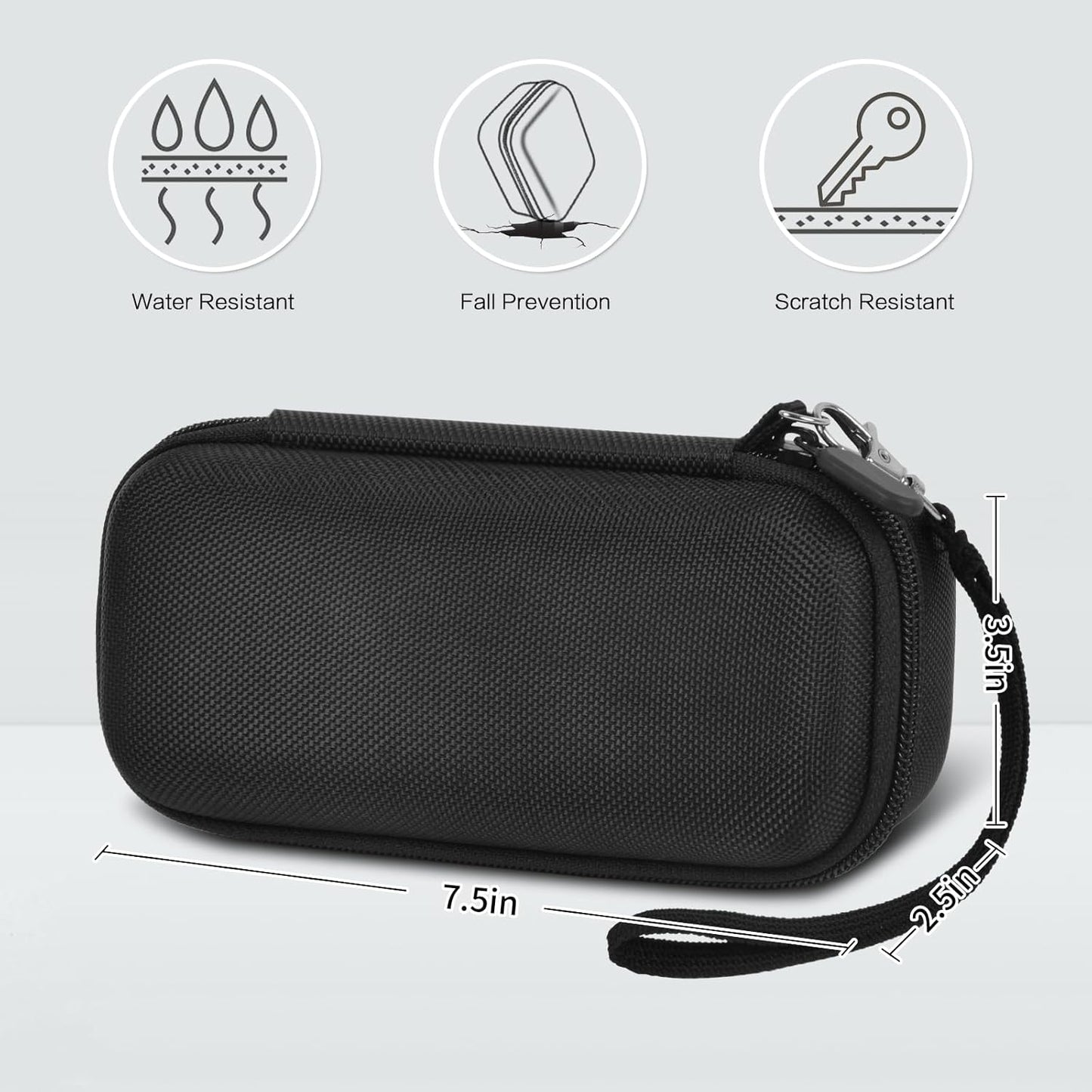 Travel Case Compatible with Anker Prime Power Bank, 27,650mAh 3-Port 250W Portable Charger Protective Storage Bag for USB Cable & Accessories (Box Only) (Black+Black Zipper)