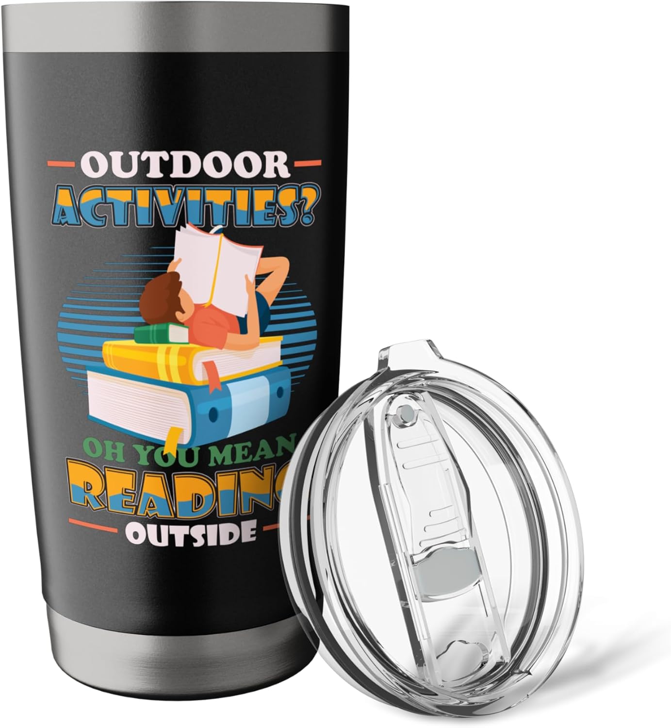 Outdoor Activities Reading Outside Books Reading Stainless Steel Insulated Tumbler