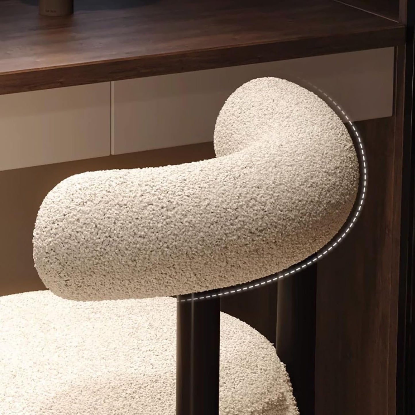 Soft Padded High Back Chair - Fashionable Living Room, Bedroom, Study/B Chair with Comfortable Cushioning - Ergonomic Design, Modern Style Furniture