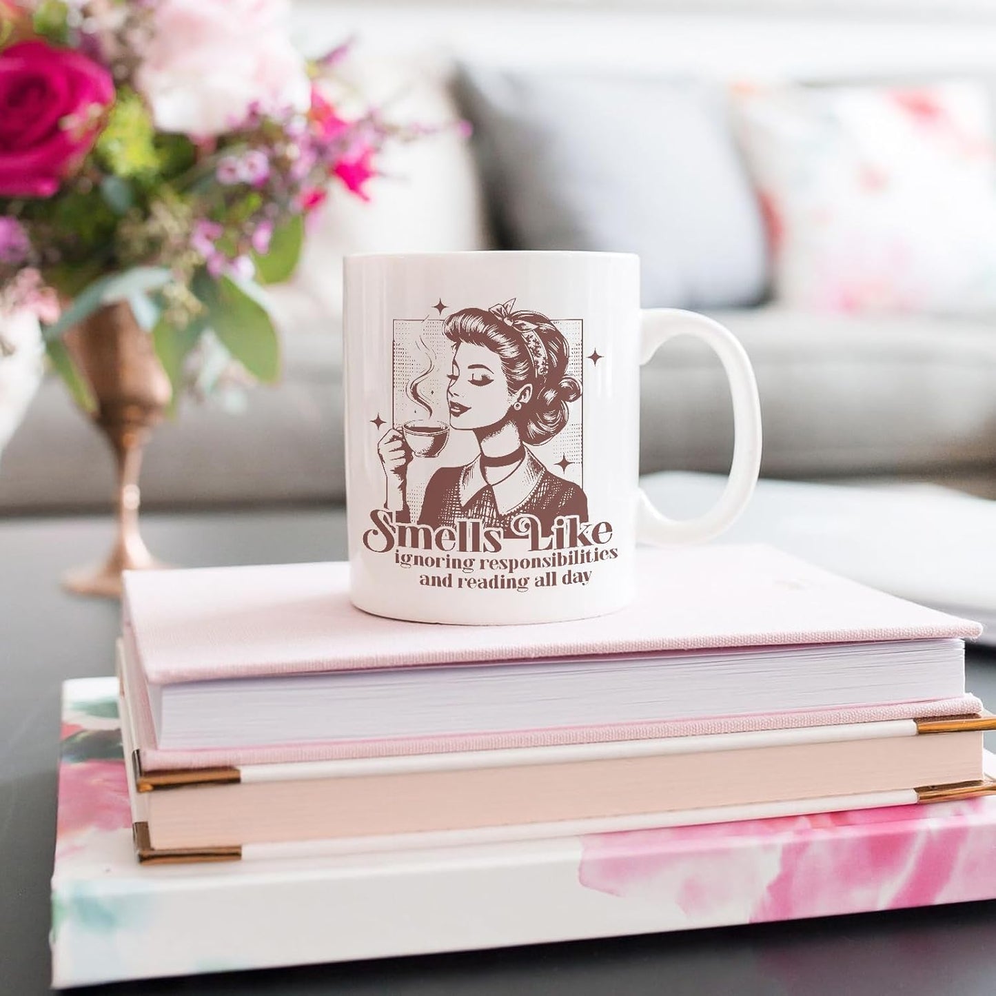 Book Lovers Gifts for Women, Gifts for Book Lovers Women, Book Club Gifts for Readers Bookish Gifts, Book Themed Gifts Book Accessories Book Lovers Coffee Mug for Women, Reading All Day Gifts