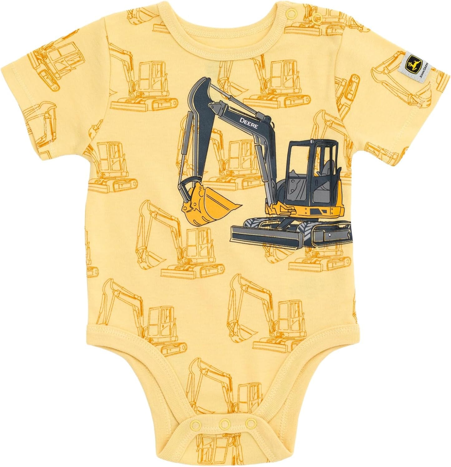 John Deere Farm Animals Tractor Truck Baby 5 Pack Short Sleeve Bodysuits Newborn to Infant Sizes (Newborn - 24 Months)