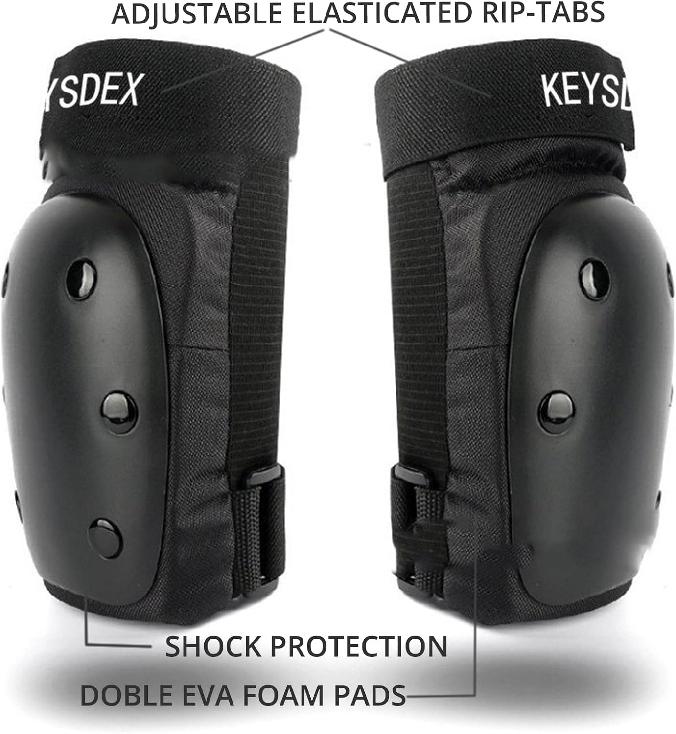 Adult/Kids 6 in 1 Protective Gear Set,Breathable Comfortable PP Shell EVA Cushion Knee Elbow Wrist Pads, Adjustable Fit for Skate&Skateboarding Cycling Roller Skating Snowboarding BMX Bike