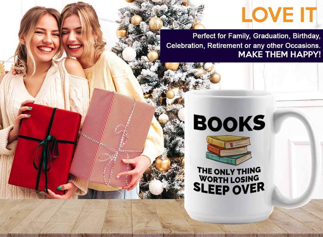 Book Lover Coffee Mug 15oz White - The only thing - Gift For Poets Bookish People Bibliophile Librarian Book Club Reader