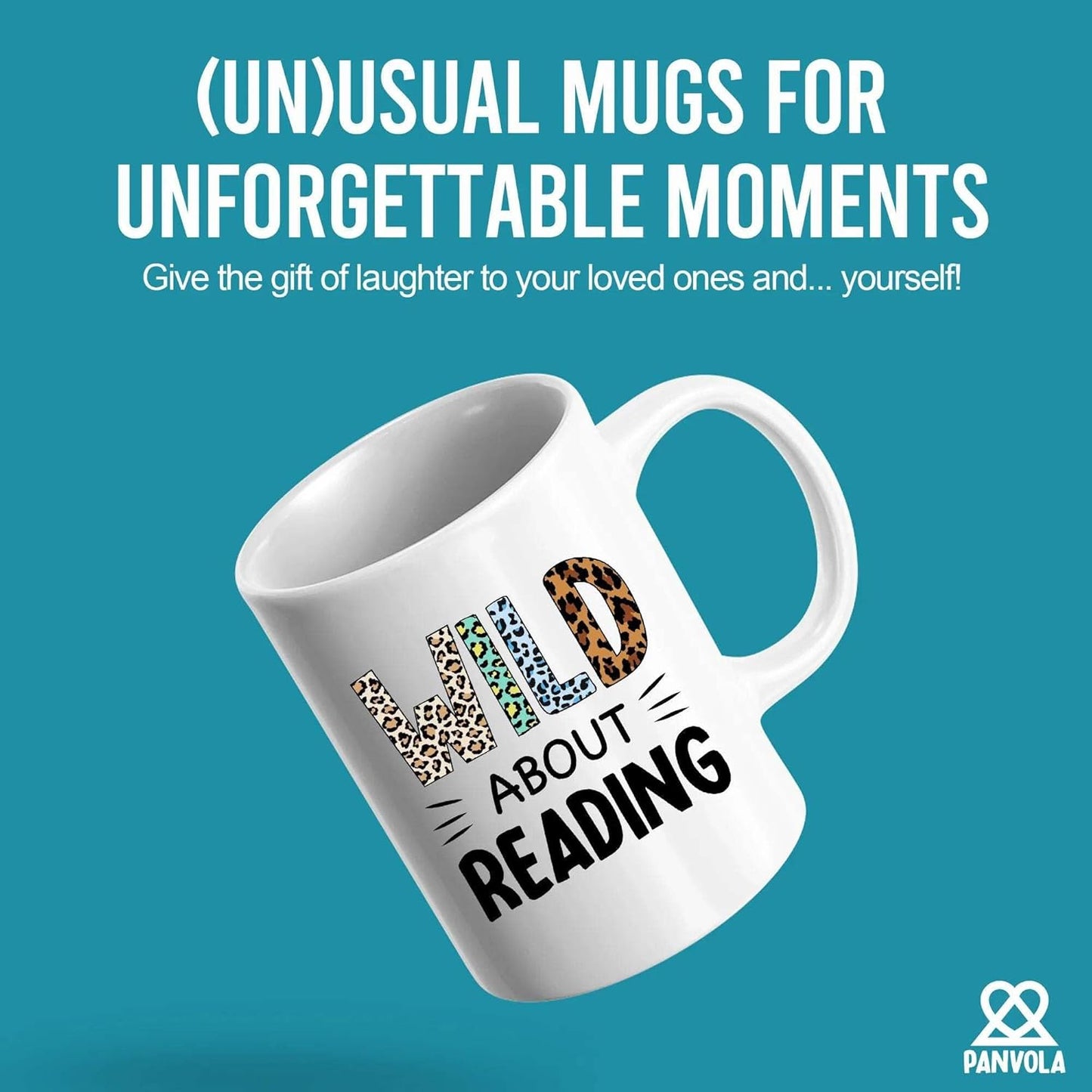 Wild About Reading Book Lover Gifts Book Readers Gifts For Women Men Sister Girlfriend Wife From Husband Boyfriend Dad Mom Funny Ceramic Mug Novelty Drinkware 11oz White