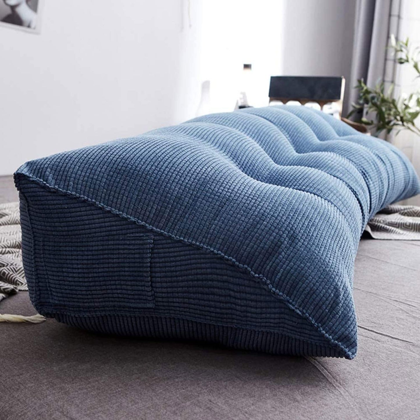 Reading Large Headboard Backrest Triangular Pillow Positioning Support Wedge Pillow for Bed Bolster Sofa Tatami Removable(Size:80x25x50cm(31x10x20inch),Color:Orange)