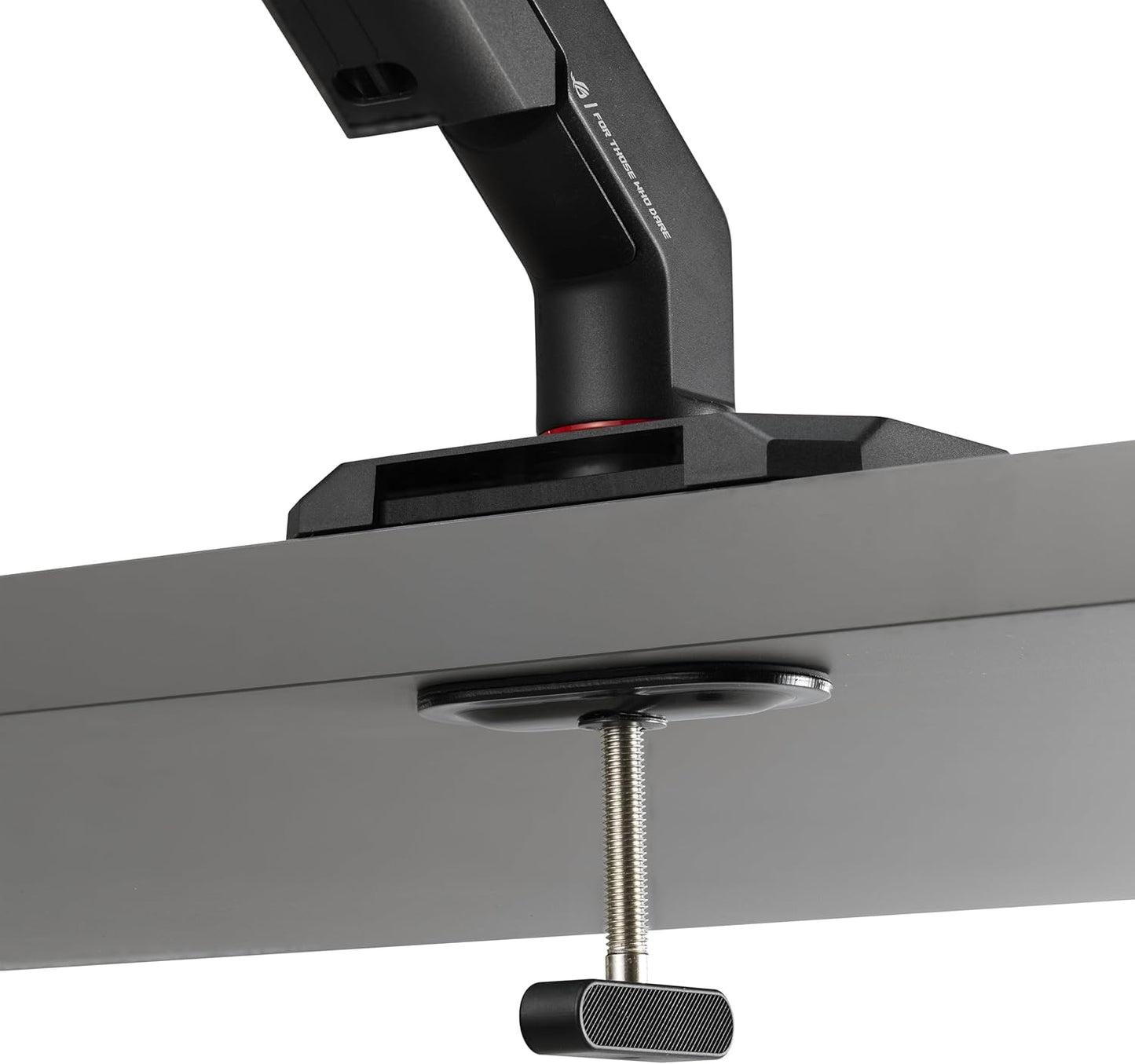 ROG Ergo Monitor Arm (AAS01R) – Mechanical Spring Monitor Mount with Desk Clamp and Grommet Mount, Holds Up to 49-inch* Within 13.5kg, Pivot/Swivel/Tilt/Rotation/Height Adjustable, VESA 100 x 100 mm