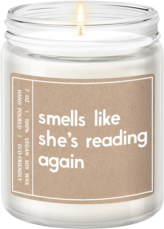 Gifts for Book Lovers, Readers - Best Friend Birthday Present - Book Lovers, Bookish, Funny Gifts for Women - Lavender Scented Candle