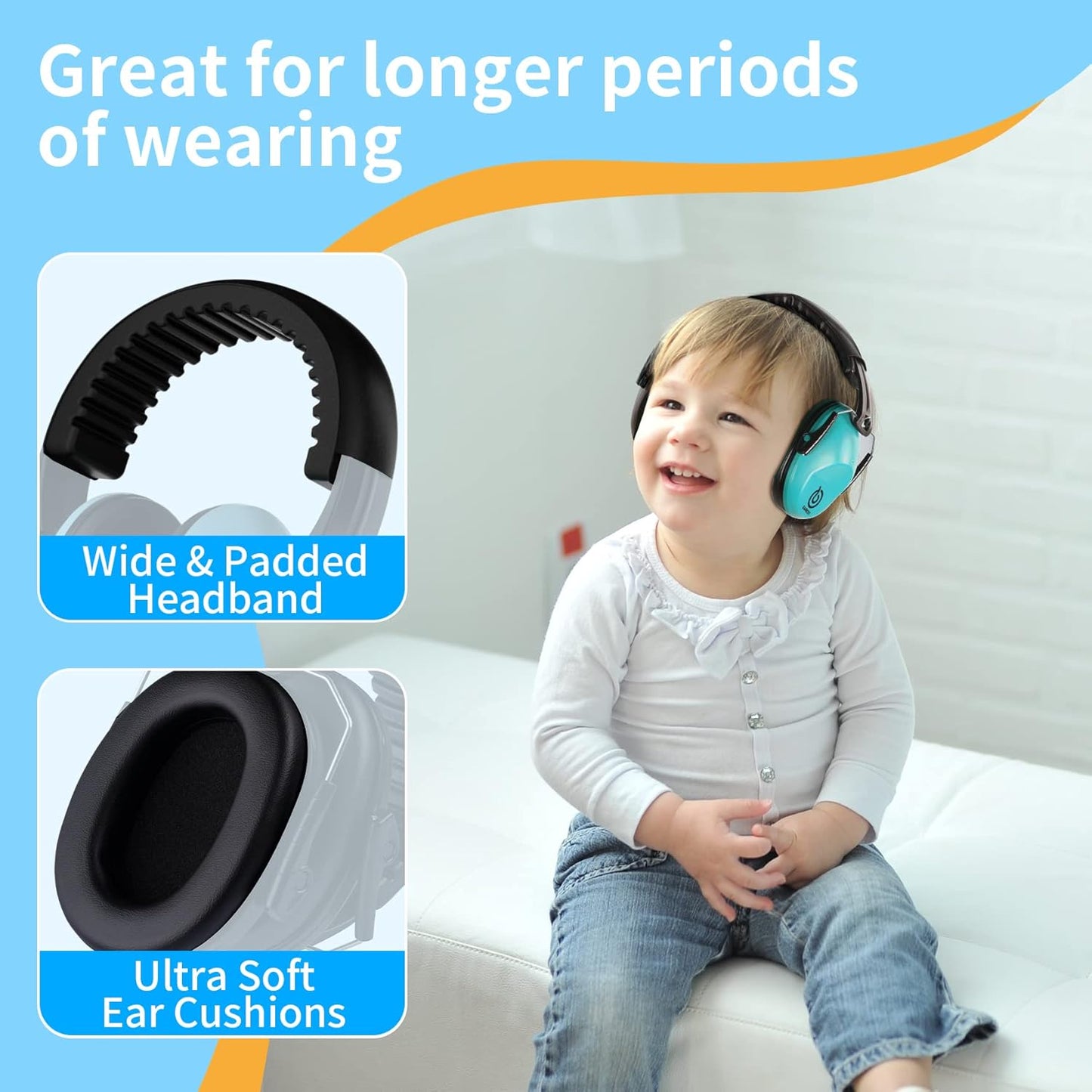 Protection Ear Muffs, Noise Reduction Safety Ear Muffs Shooting Earmuff NRR 20 dB Ear Defenders for Adults and Kids