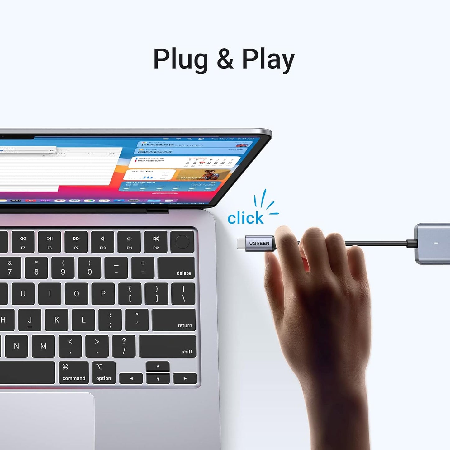 UGREEN USB C to USB A Hub with 4 USB 3.0 for Laptop, MacBook Pro/Air, Mac mini M4, iMac, iPad Pro, Chromebook, Dell XPS, Galaxy S23, and More, 0.5FT