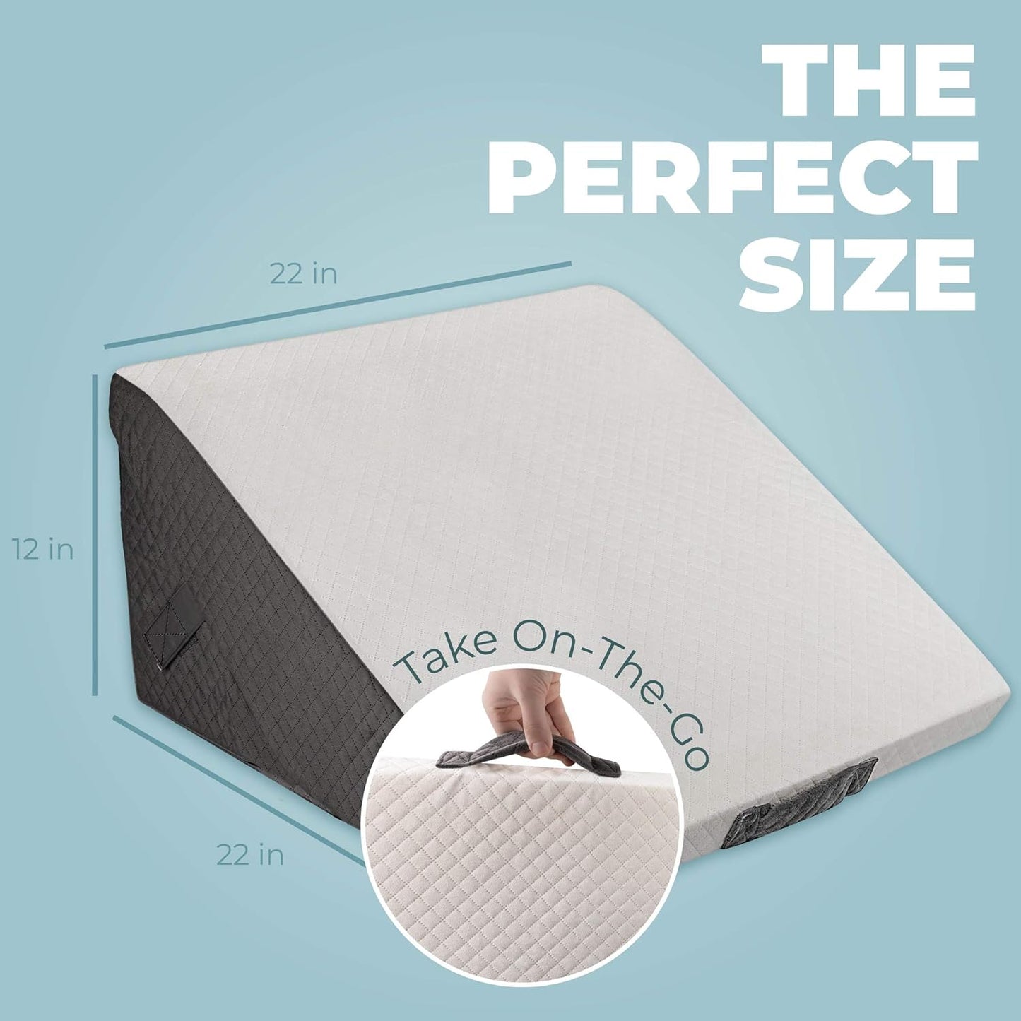 Kolbs Memory Foam Adjustable Bed Wedge Pillow - Wedge Pillow Set for After Surgery - 9 and 12 inch Height Plush Velvet Cover Multi Use for Sleeping and Acid Reflux (Adjustable Height)