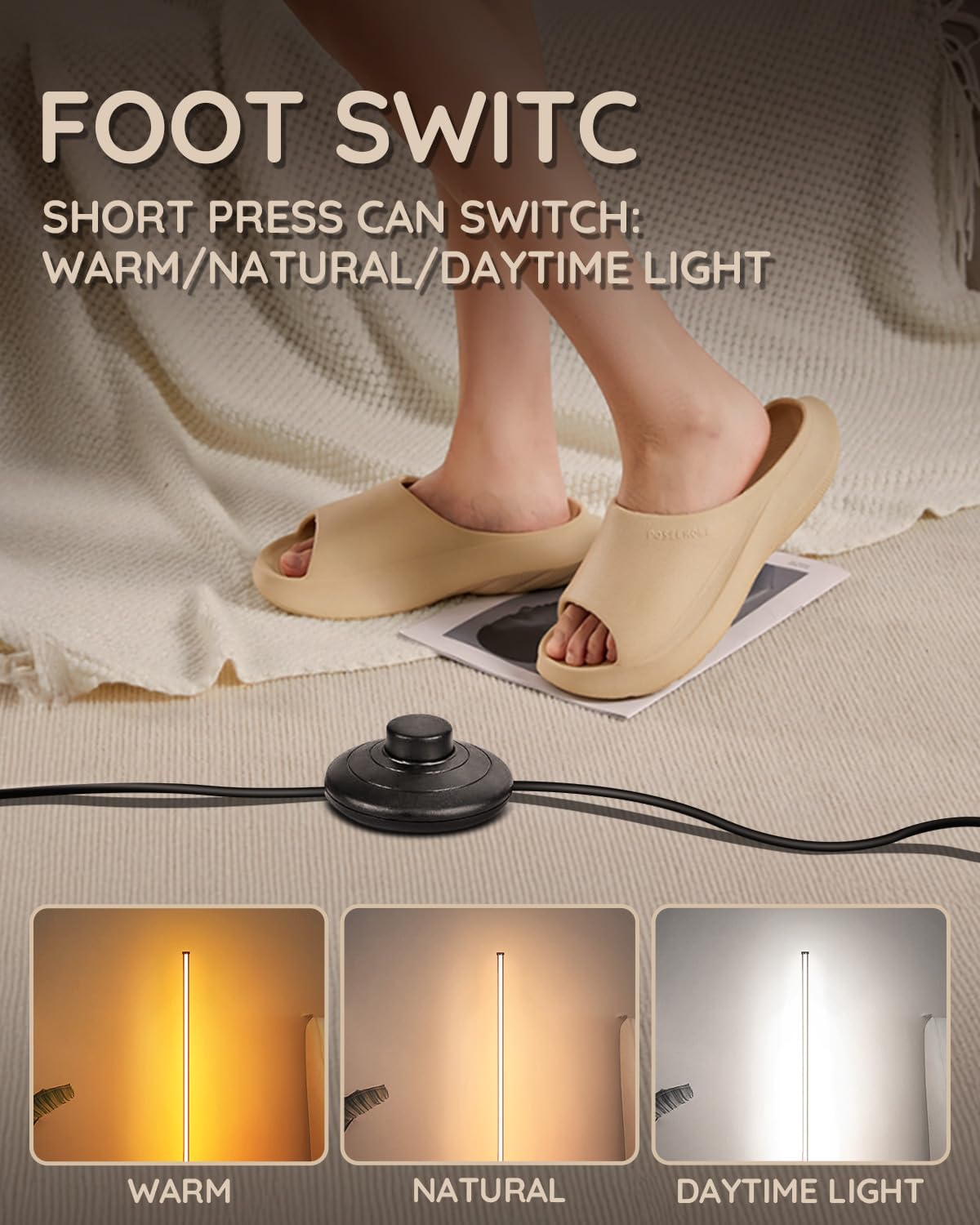 unionlux Corner Floor Lamp 2 Pack, Minimalist Dimmable LED Corner Lamp with Remote, Modern Floor Lamp for Living Room Bed Room, Stepless Adjustable Color Temperature